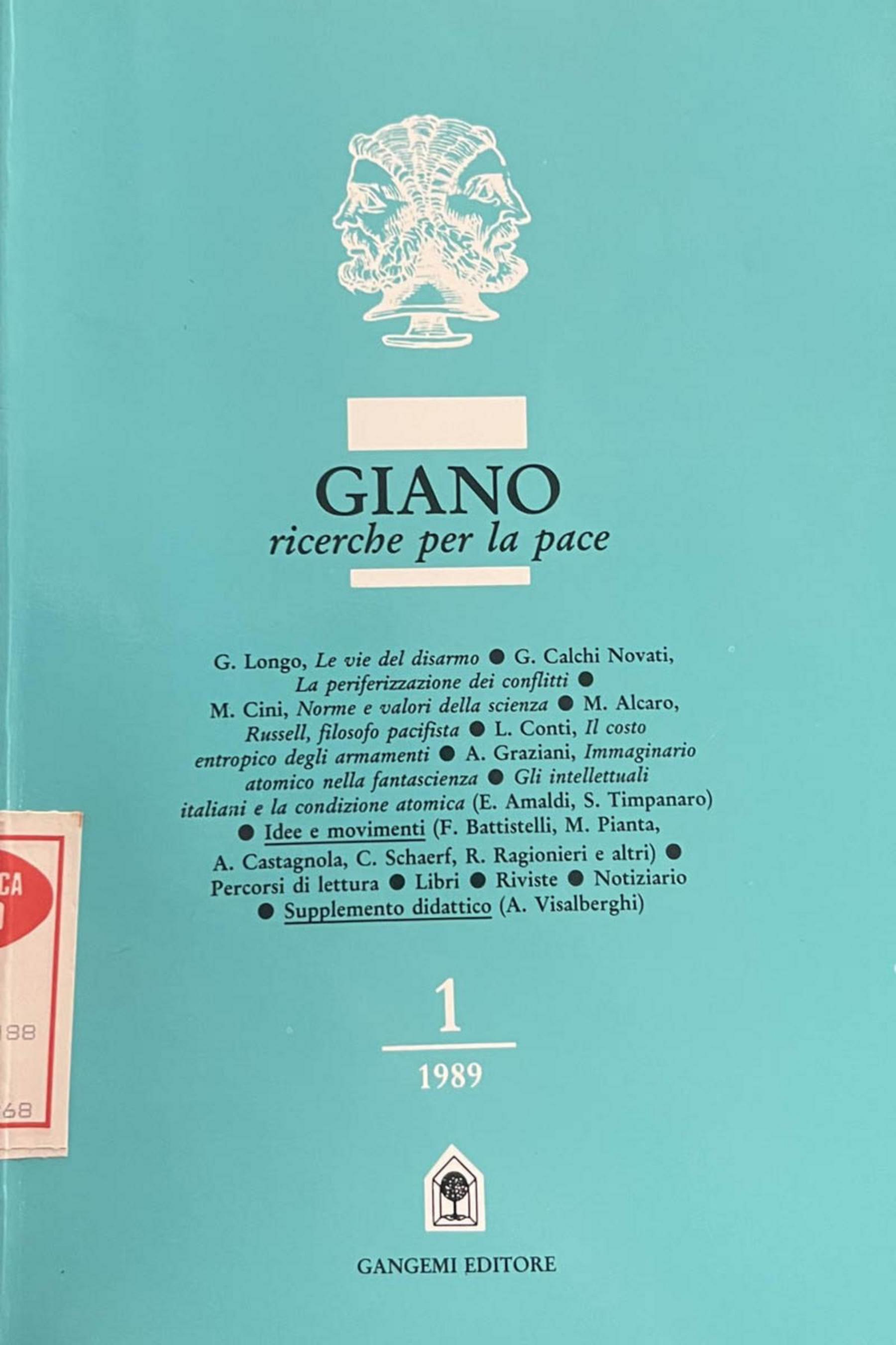 «Giano», n. 1, 1989