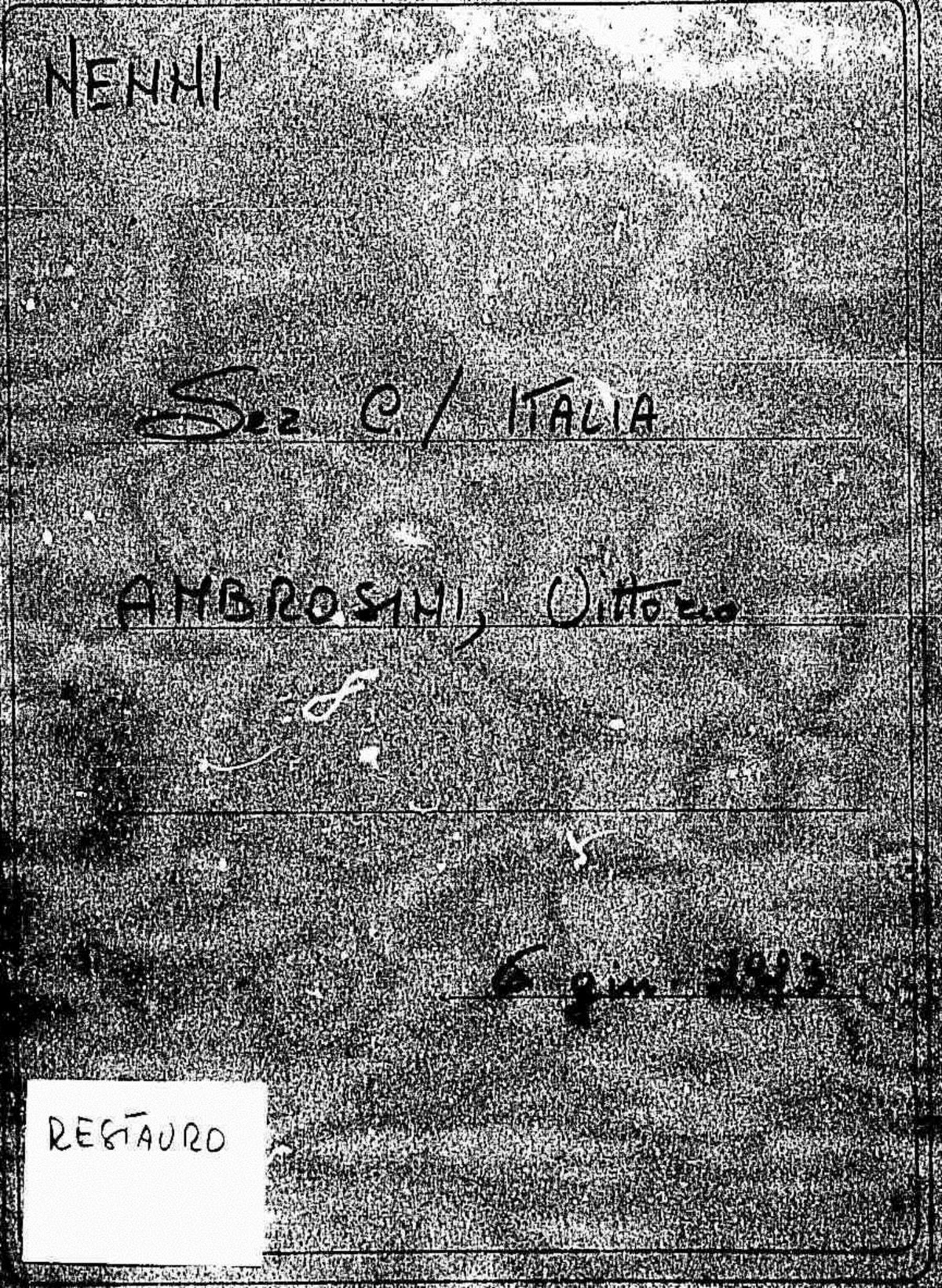 Ambrosini Vittorio, 1923 giu. 6
