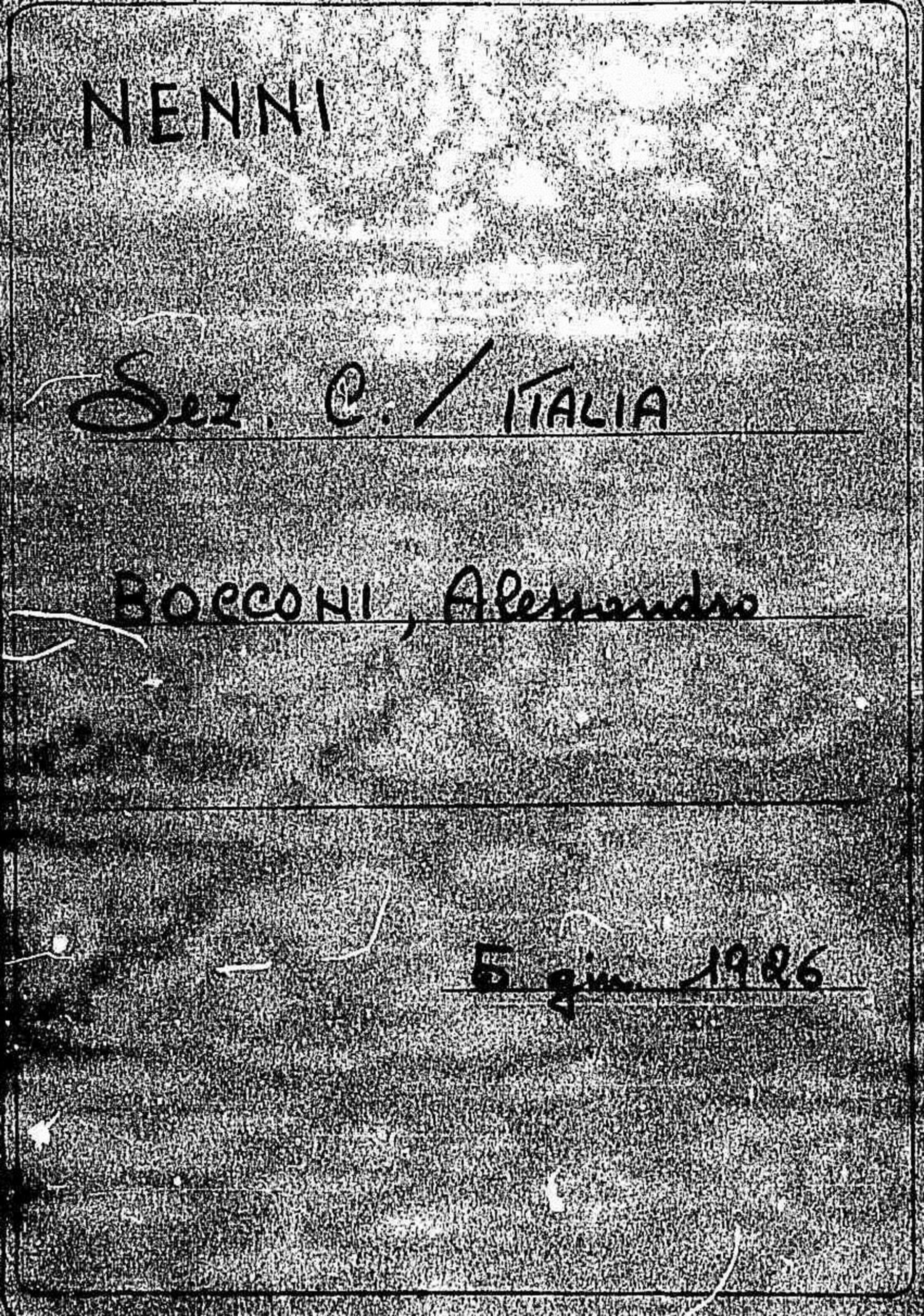 Bocconi Alessandro, 1926 giu. 5