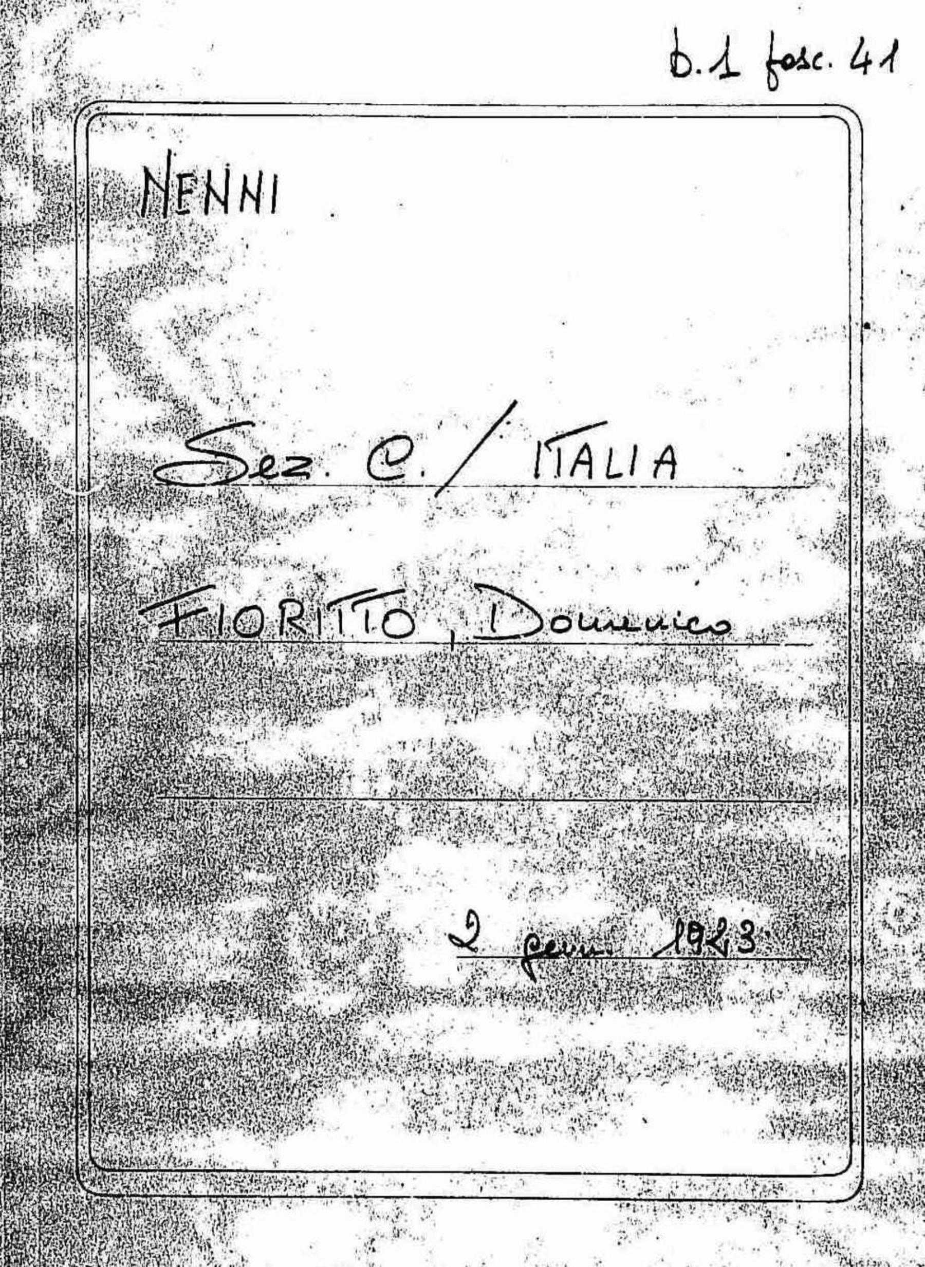 Fioritto Domenico, 1923 gen. 2