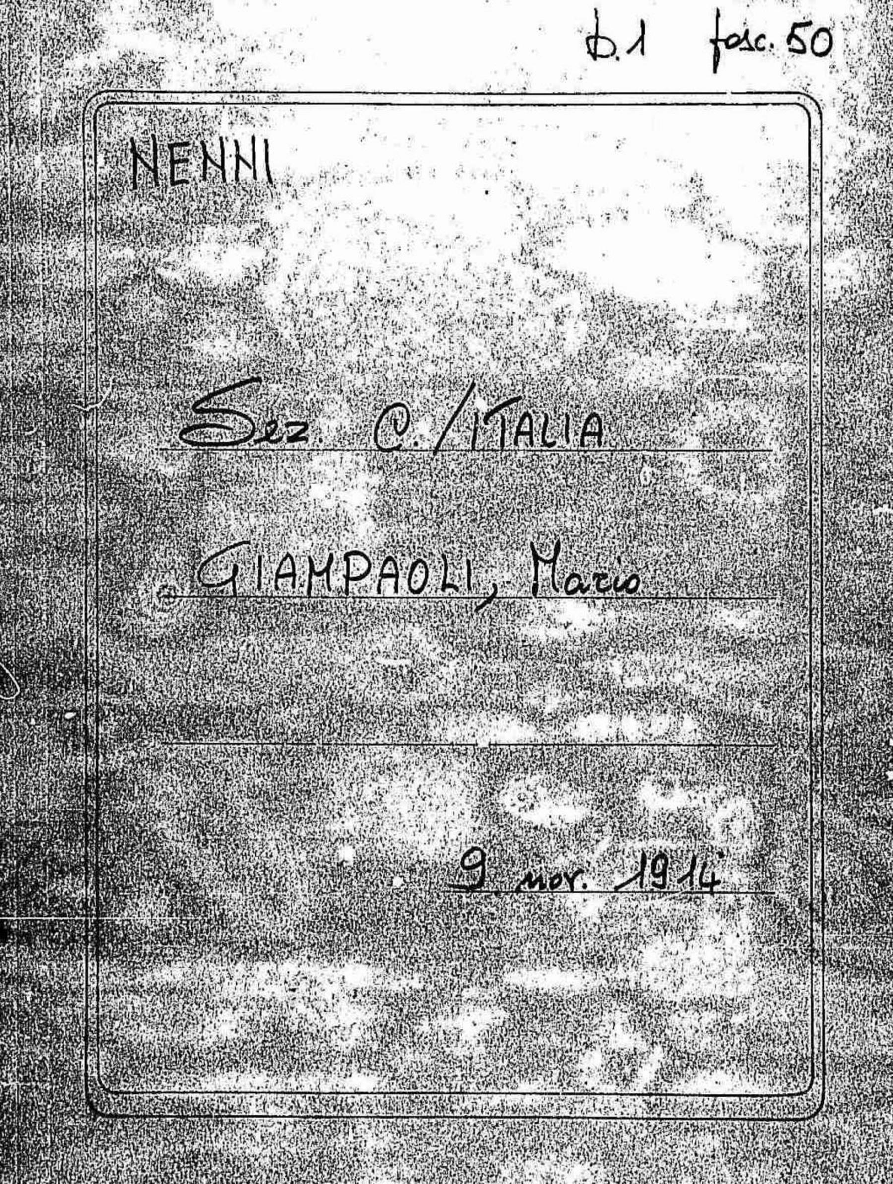 Giampaoli Mario, 1914 nov. 9