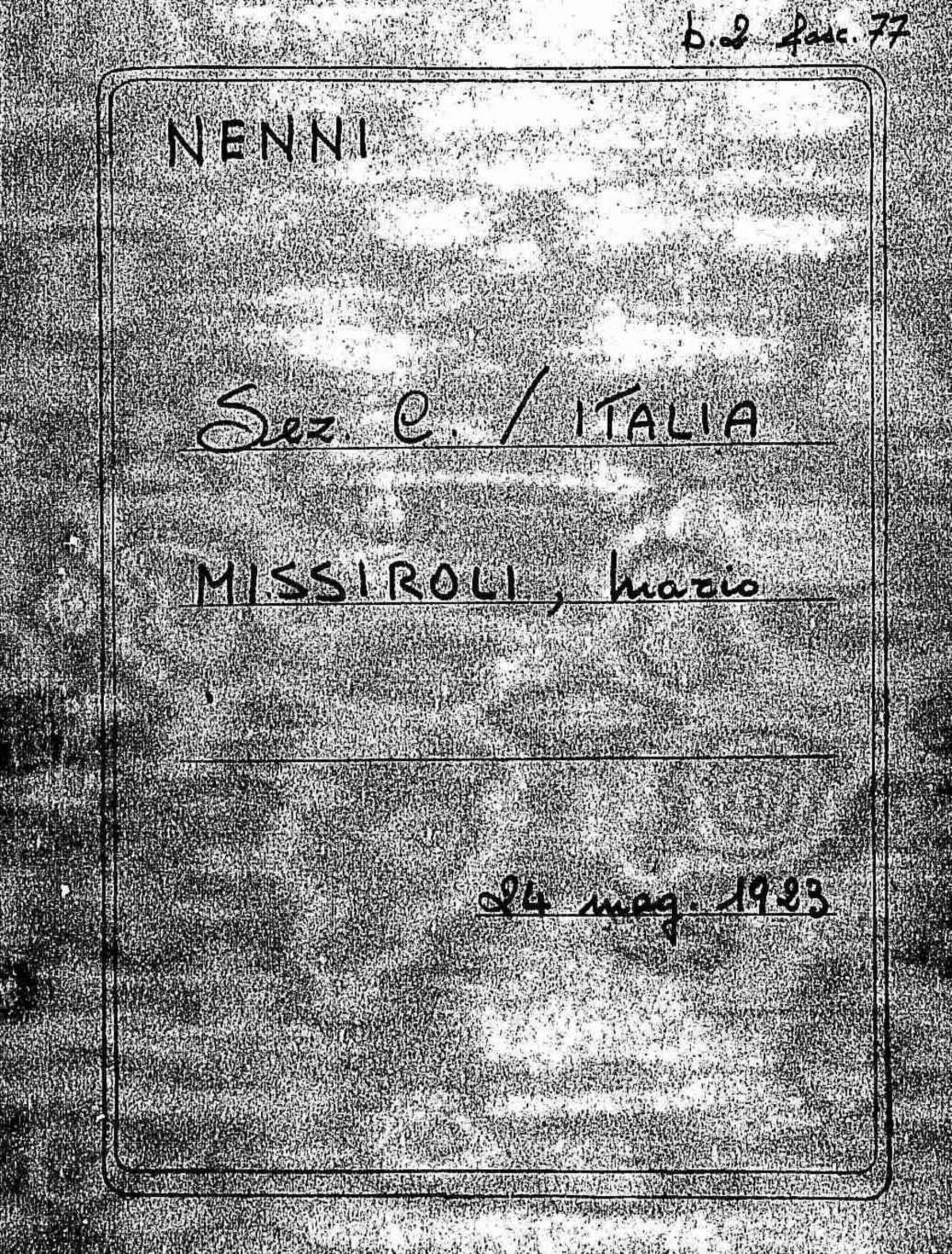 Missiroli Mario, 1923 mag. 24