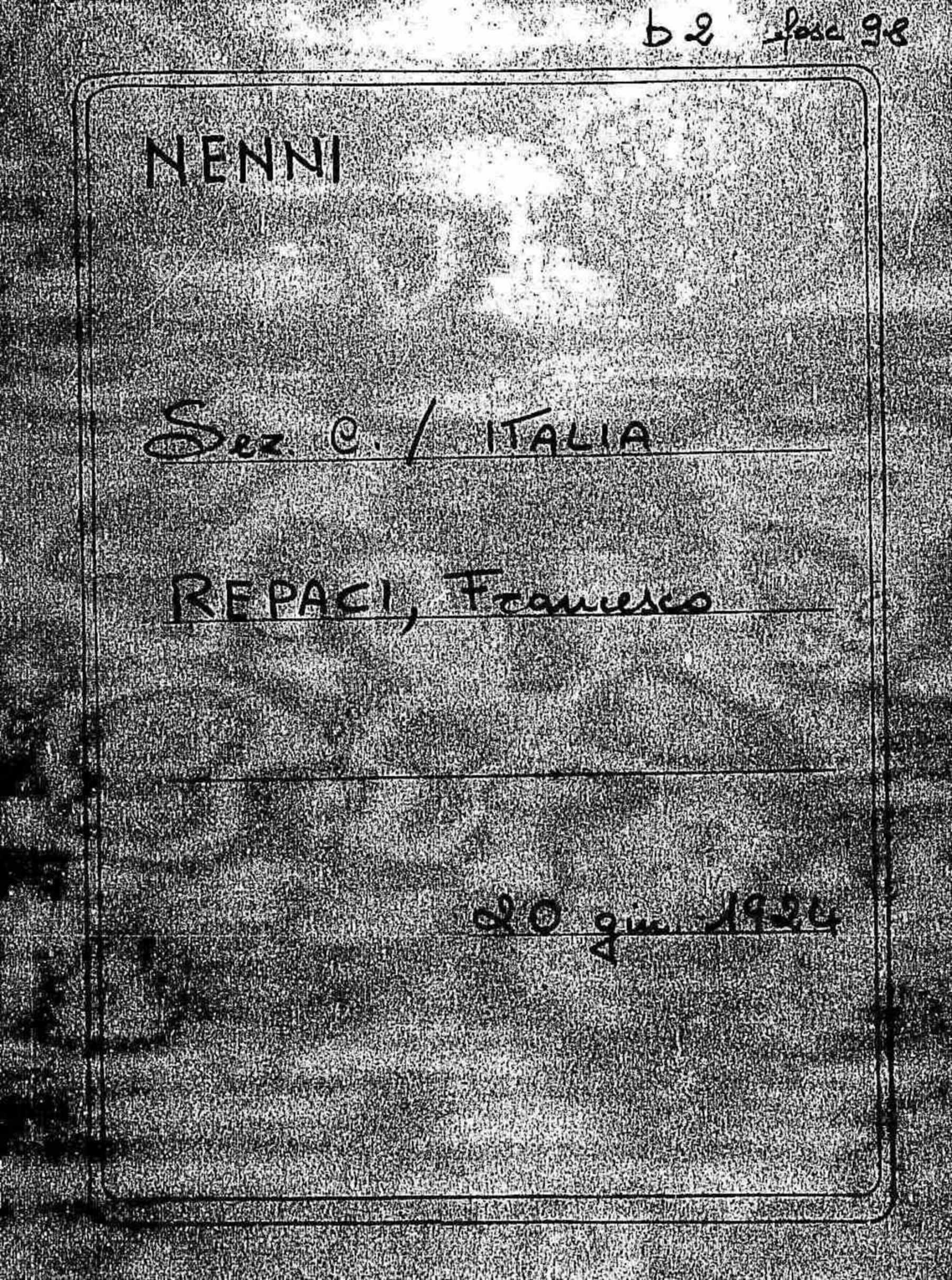 Repaci Francesco, 1924 giu. 20