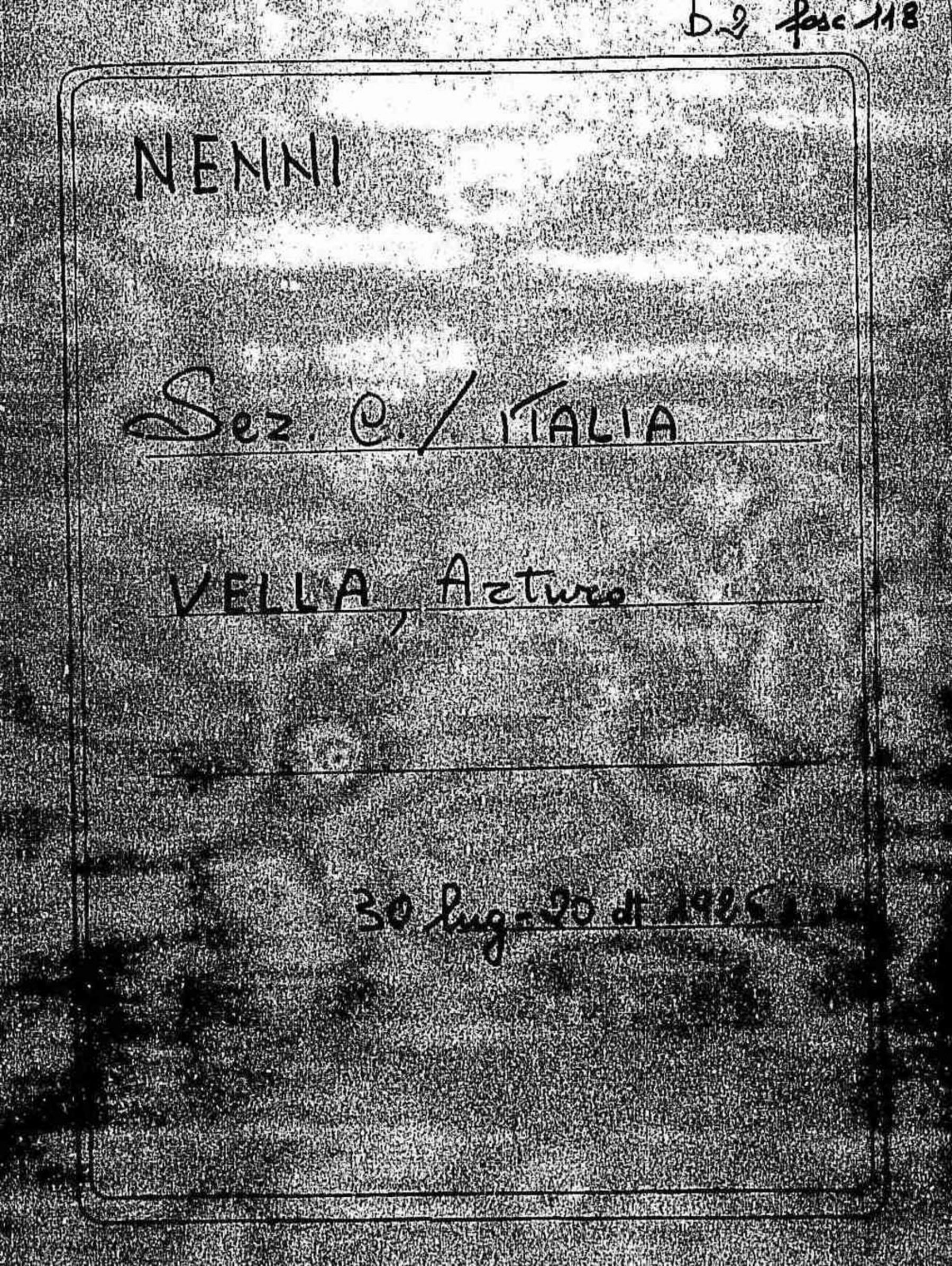Vella Arturo, 1922 gen. 9 - 1926 ott. 20