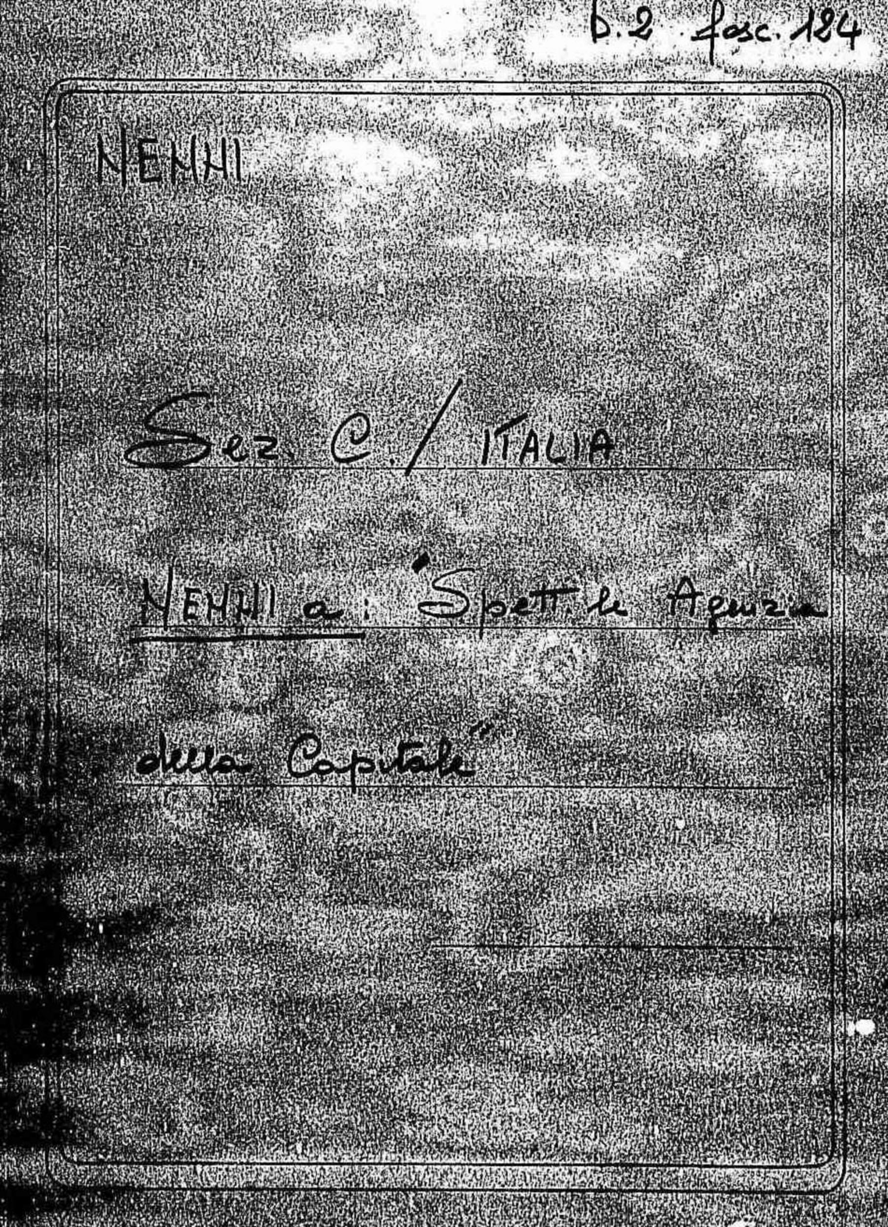 "Spett.le Agenzia della Capitale", s.d.