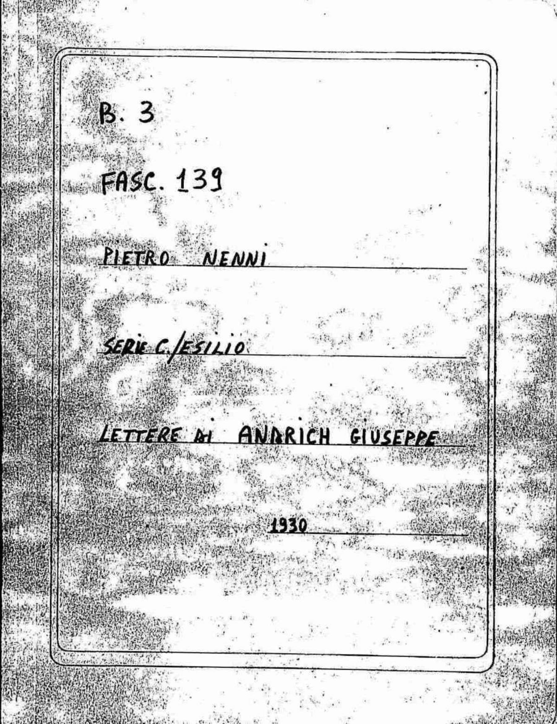 Andrich Giuseppe, 1930 feb. 28