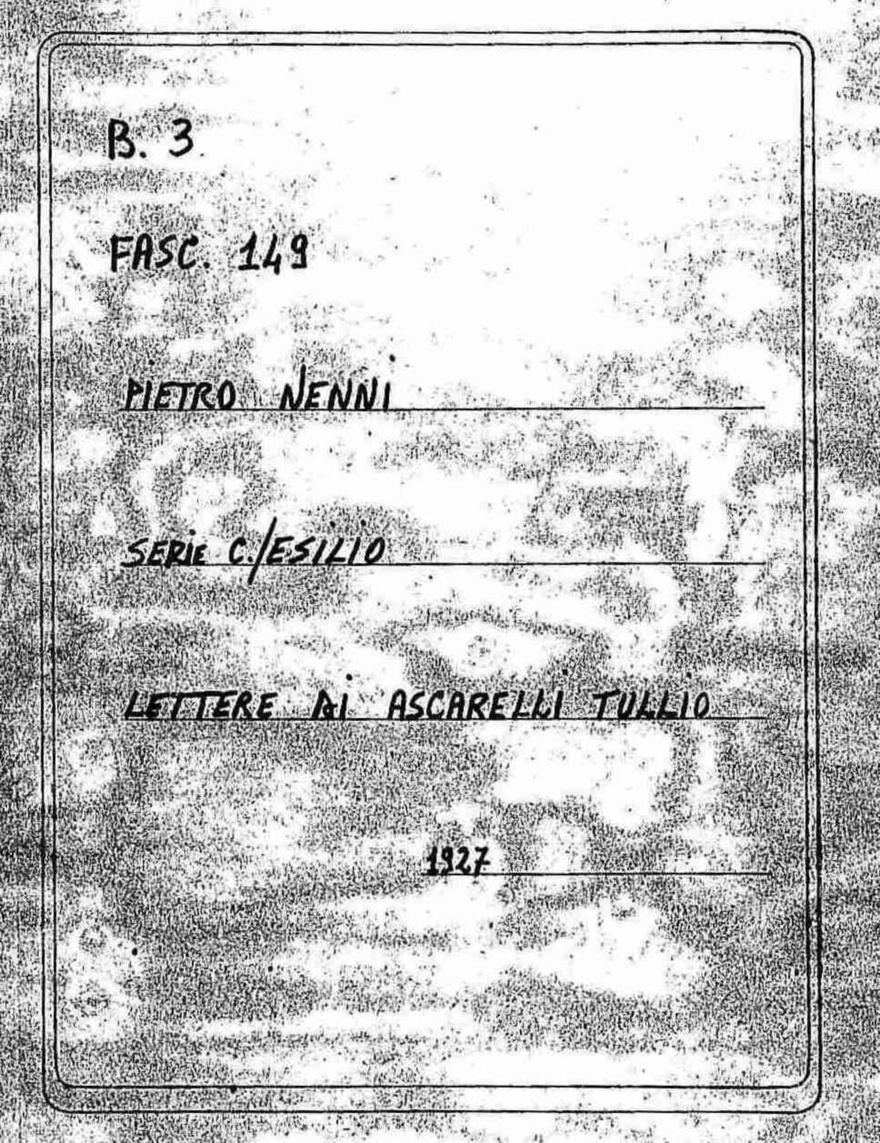 Ascarelli Tullio, 1927 lug. 18