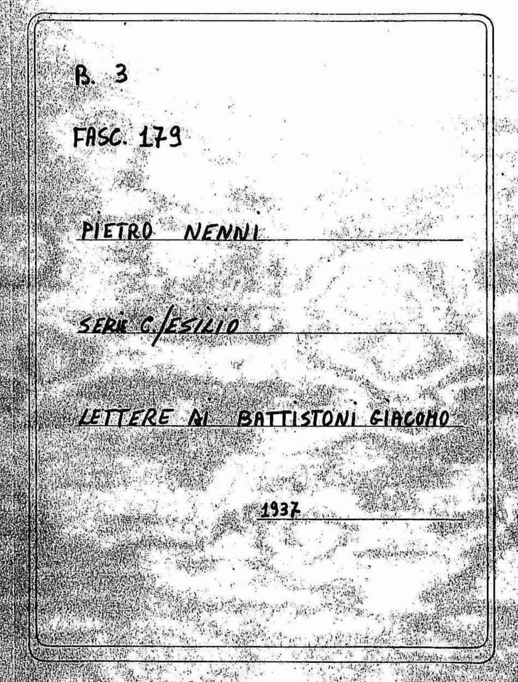 Battistoni Giacomo, 1937 gen. 26 - giu. 5