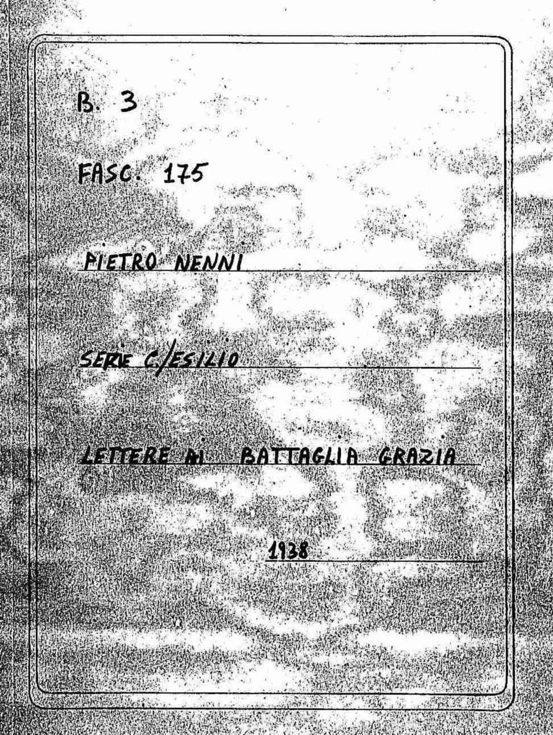 Battaglia Grazia, 1938 apr. 15