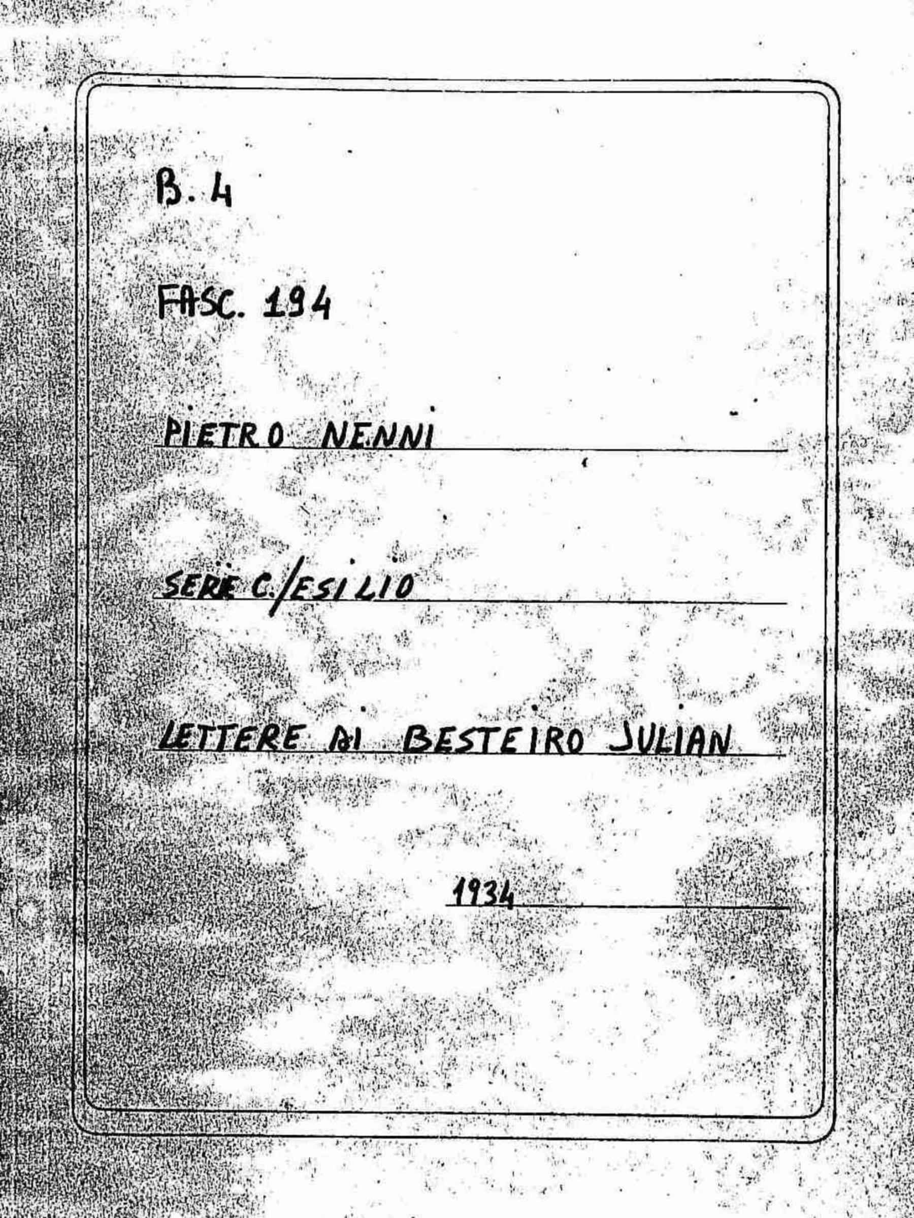 Besteiro Julian, 1934 ott. 24