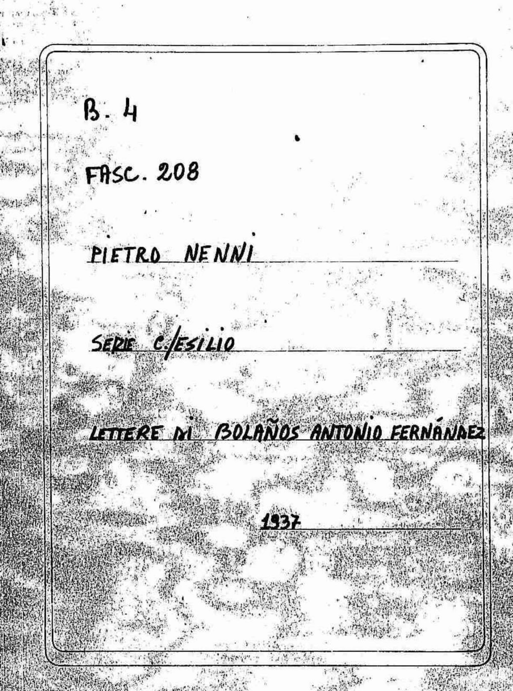 Bolaños Antonio Fernandez, 1937 lug. 30