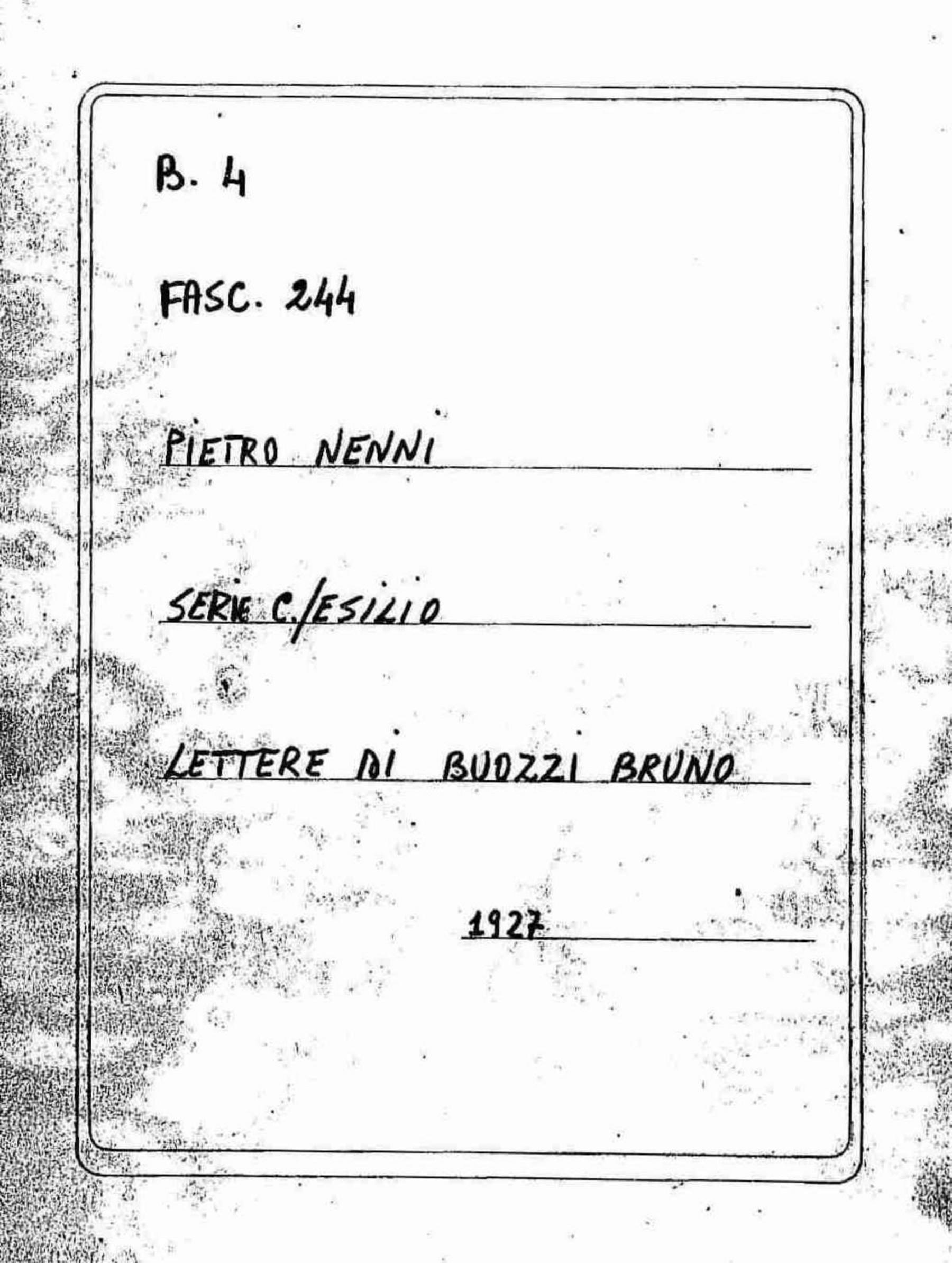 Buozzi Bruno, 1927 giu. 1