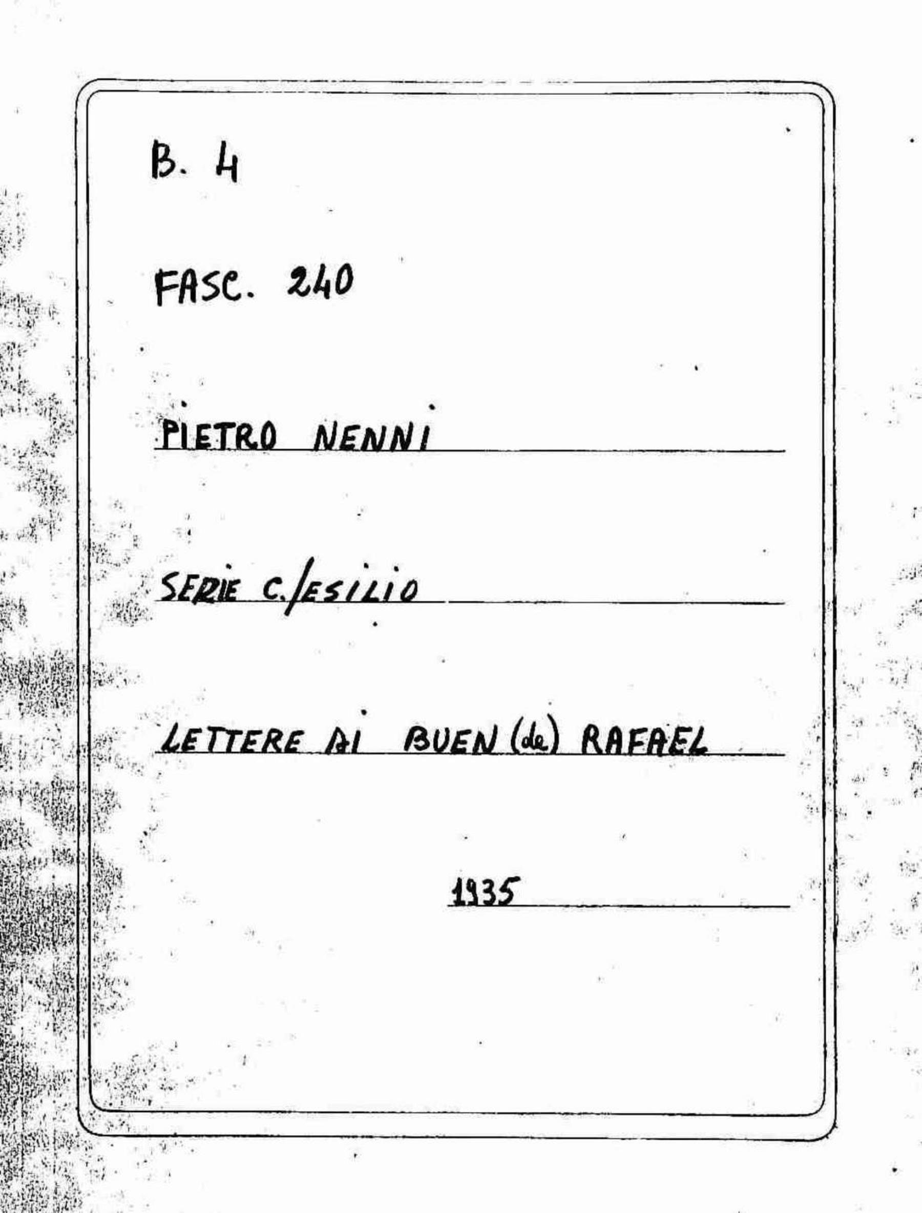 Buen Rafael de, 1935 apr. 10
