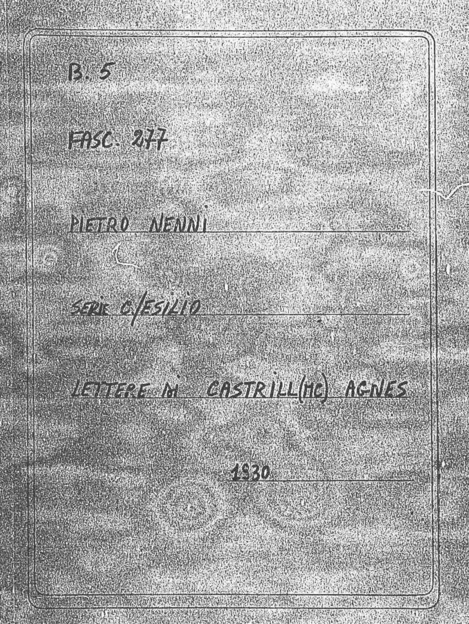 McCastrill Agnes, 1930 nov. 27 - dic. 20