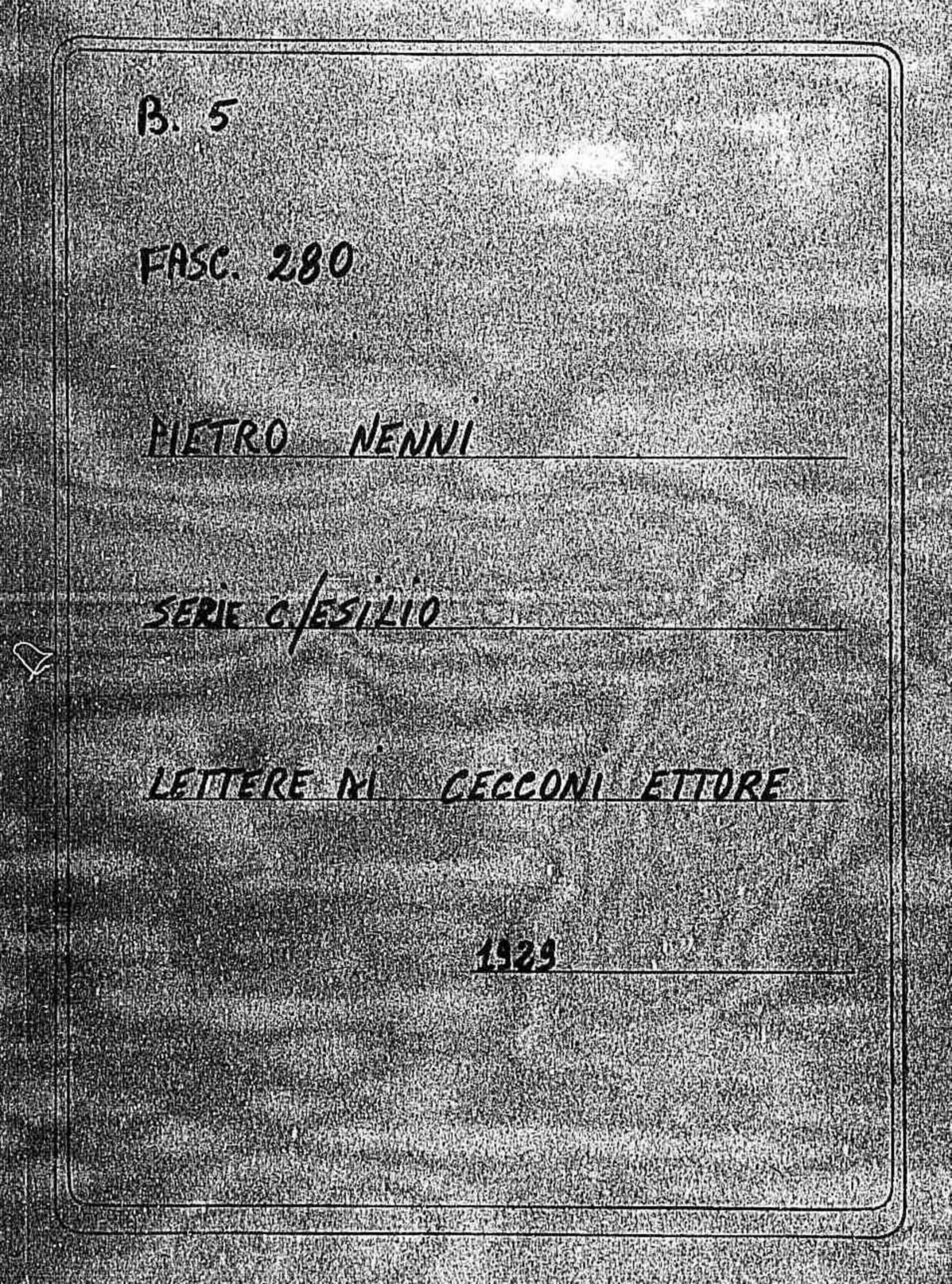 Cecconi Ettore, 1929 feb. 22