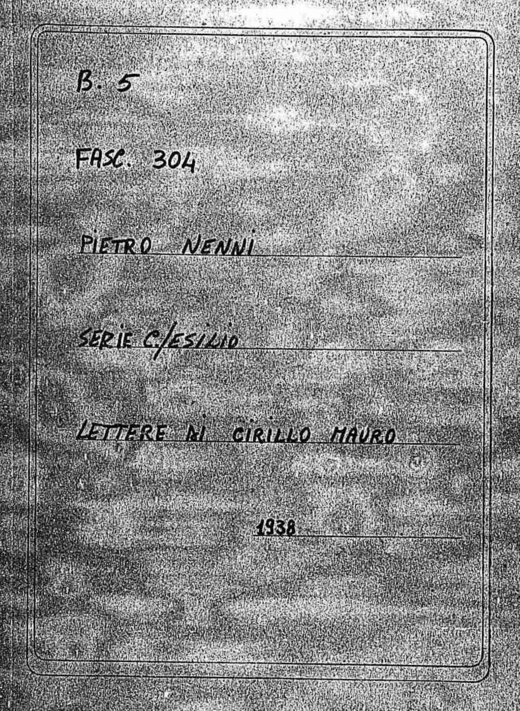 Cirillo Mauro, 1938 mag. 17