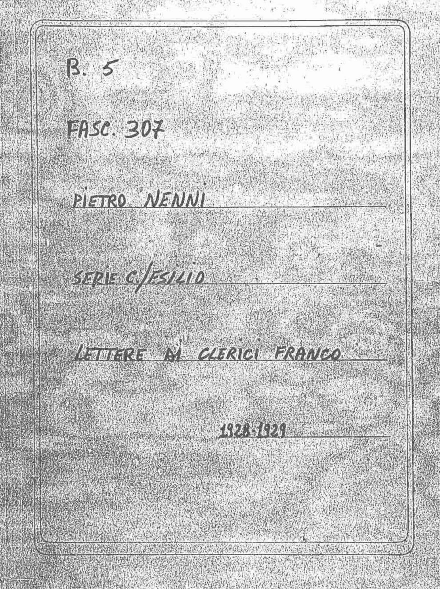 Clerici Franco, 1928 - 1929