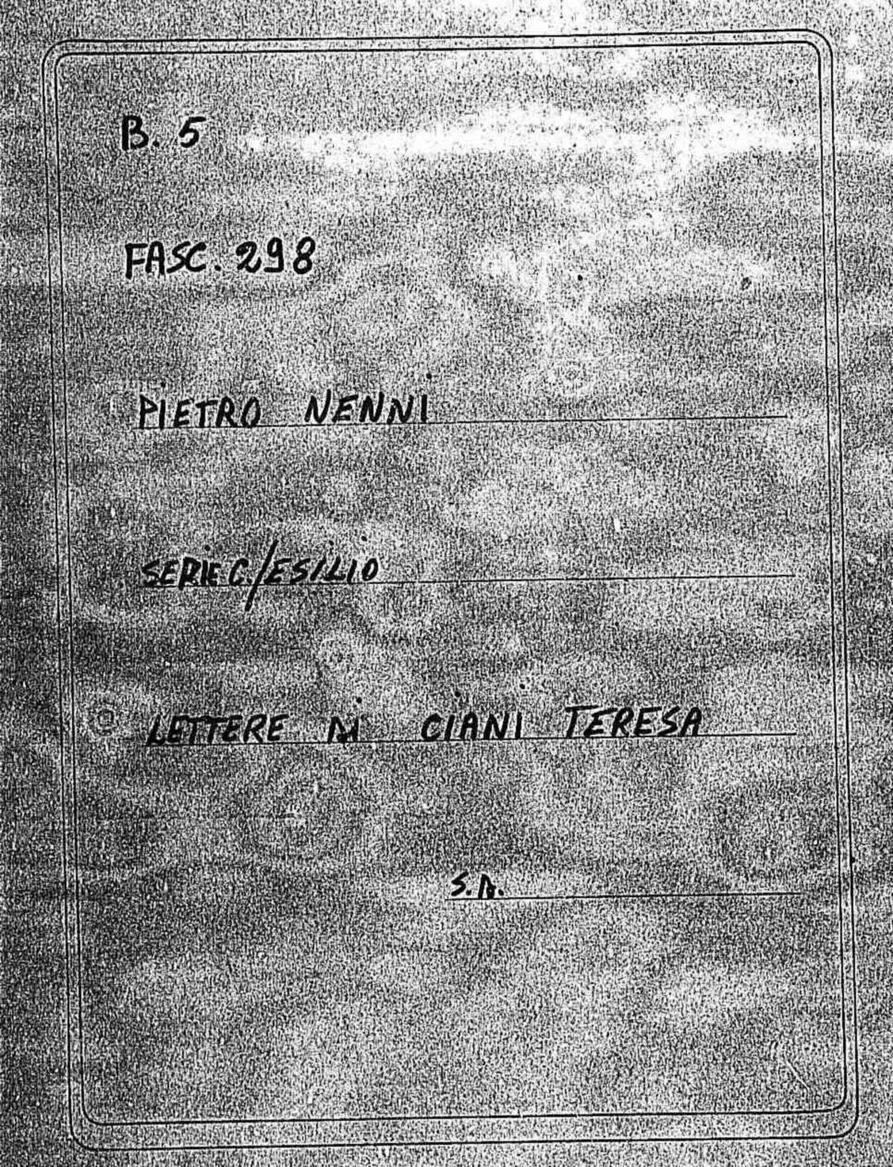 Ciani Teresa, s.d.