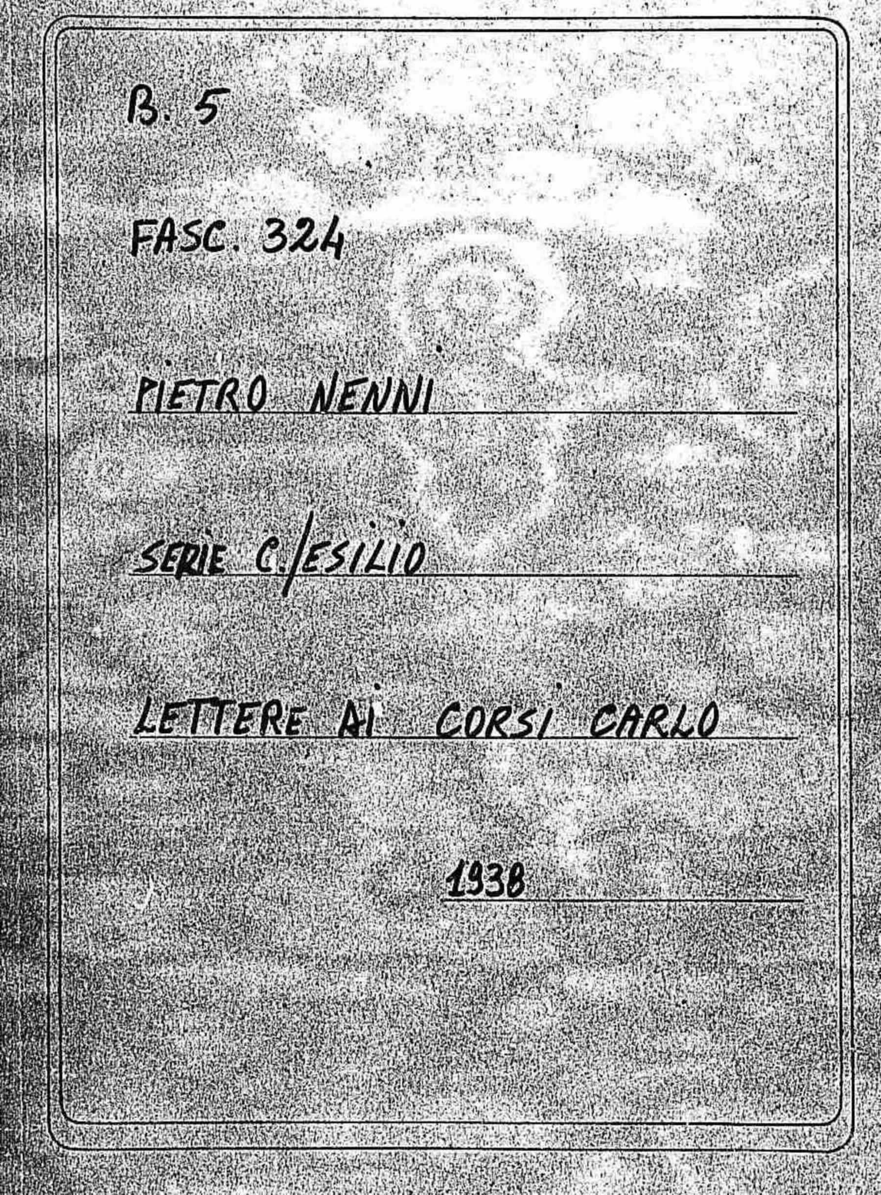 Corsi Carlo, 1938 set. 28