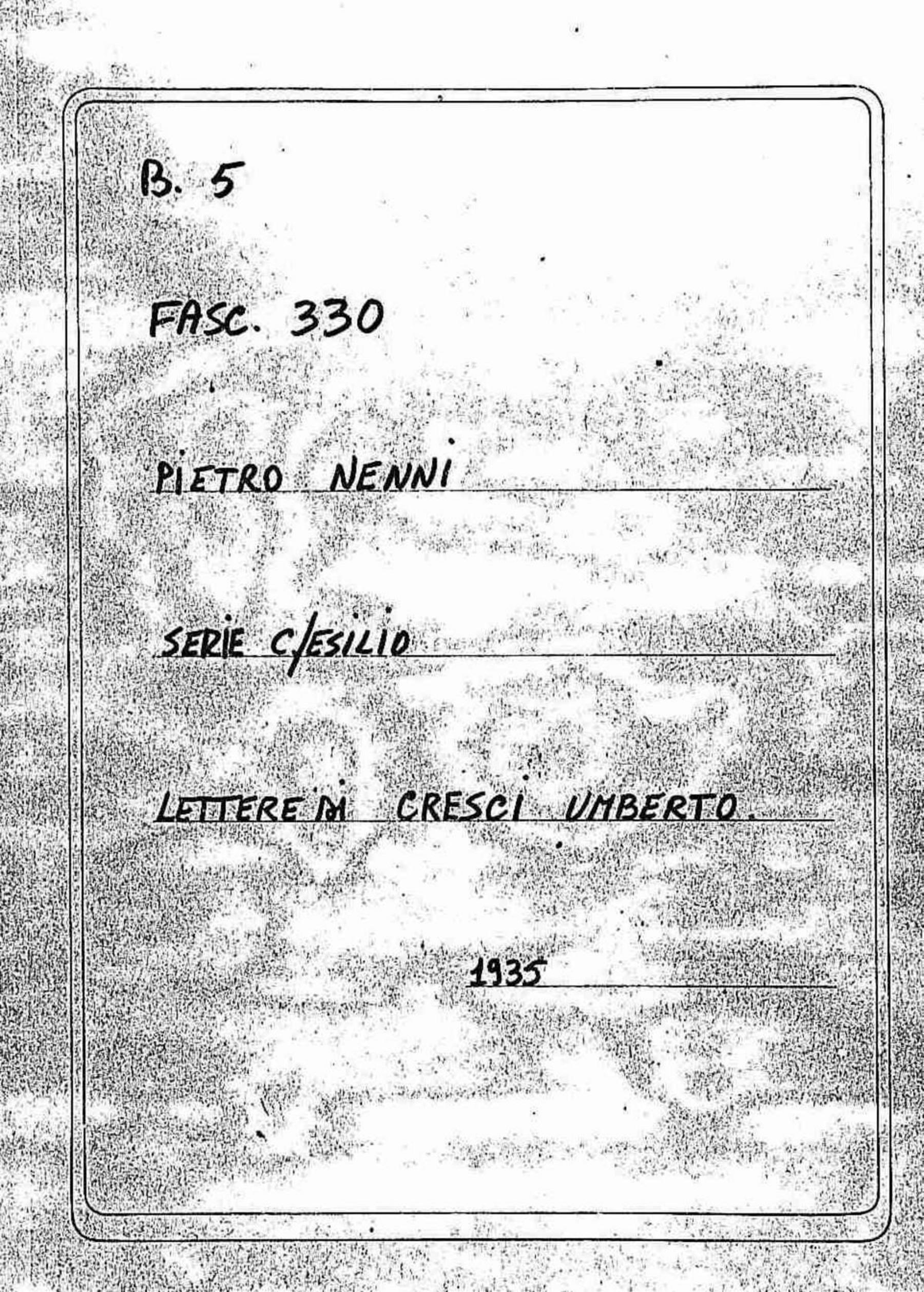 Cresci Umberto, 1935 ott. 28