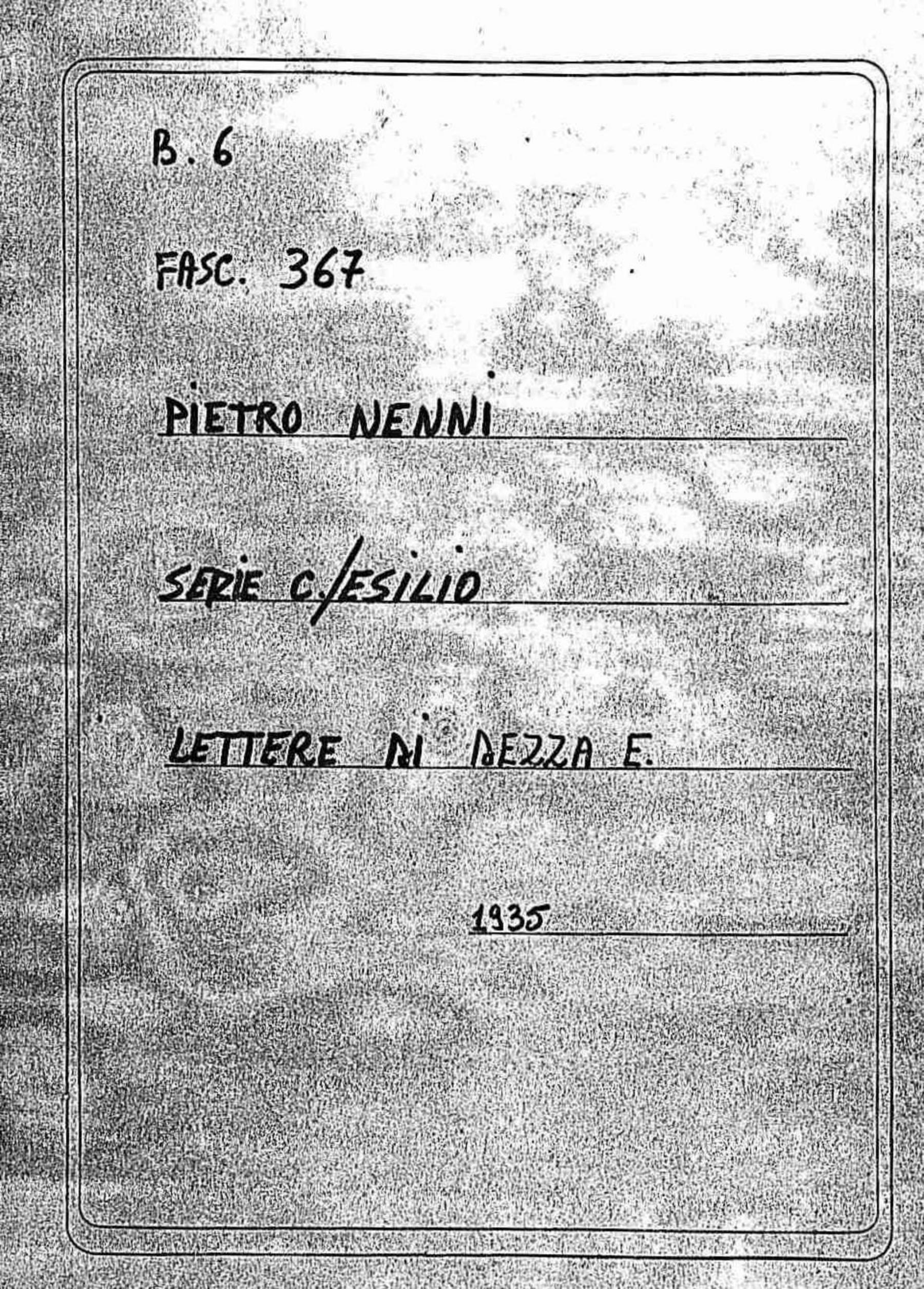 Dezza E., 1935 mar. 27 - mag. 28