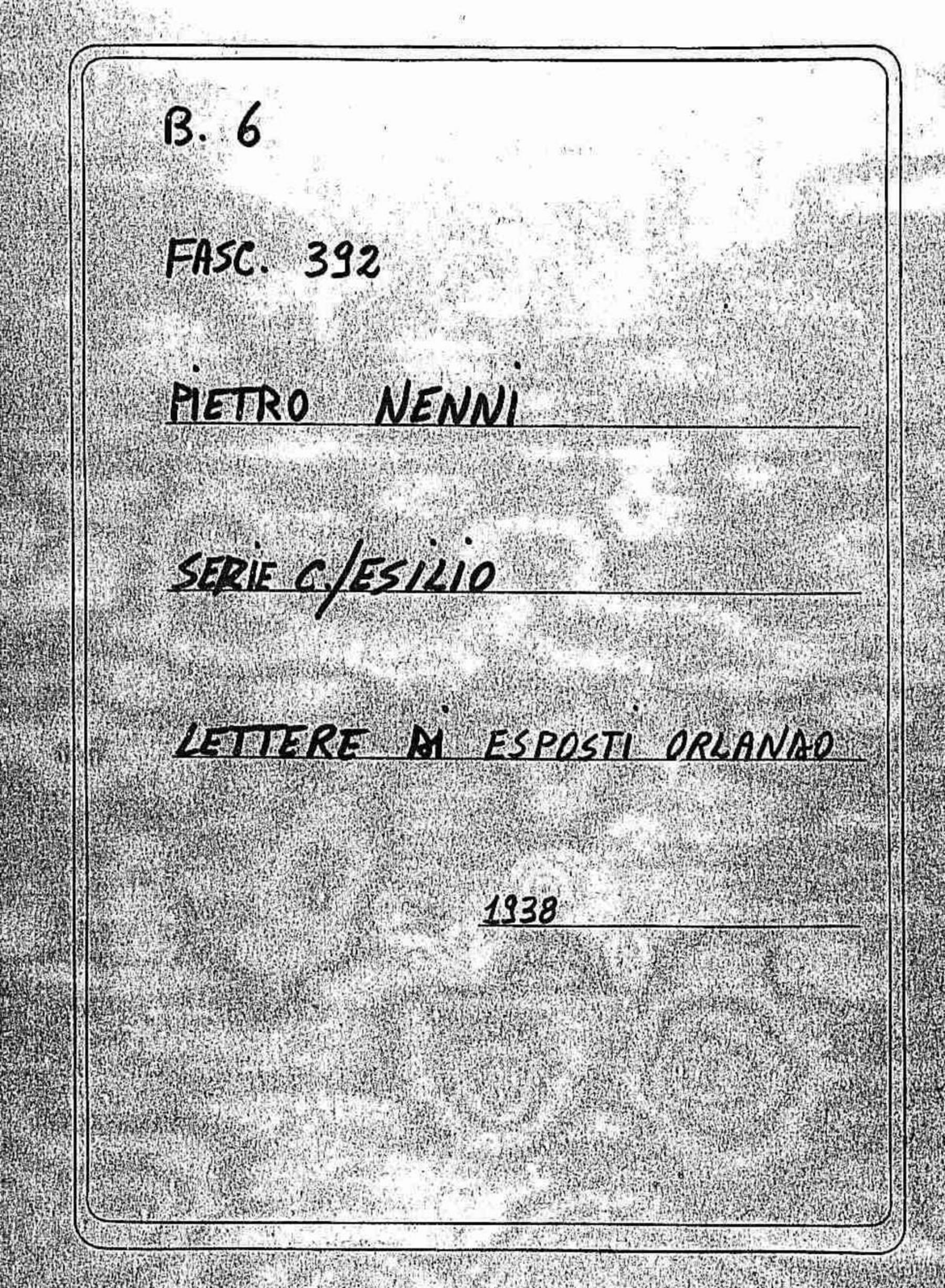 Esposti Orlando, 1938 feb. 23