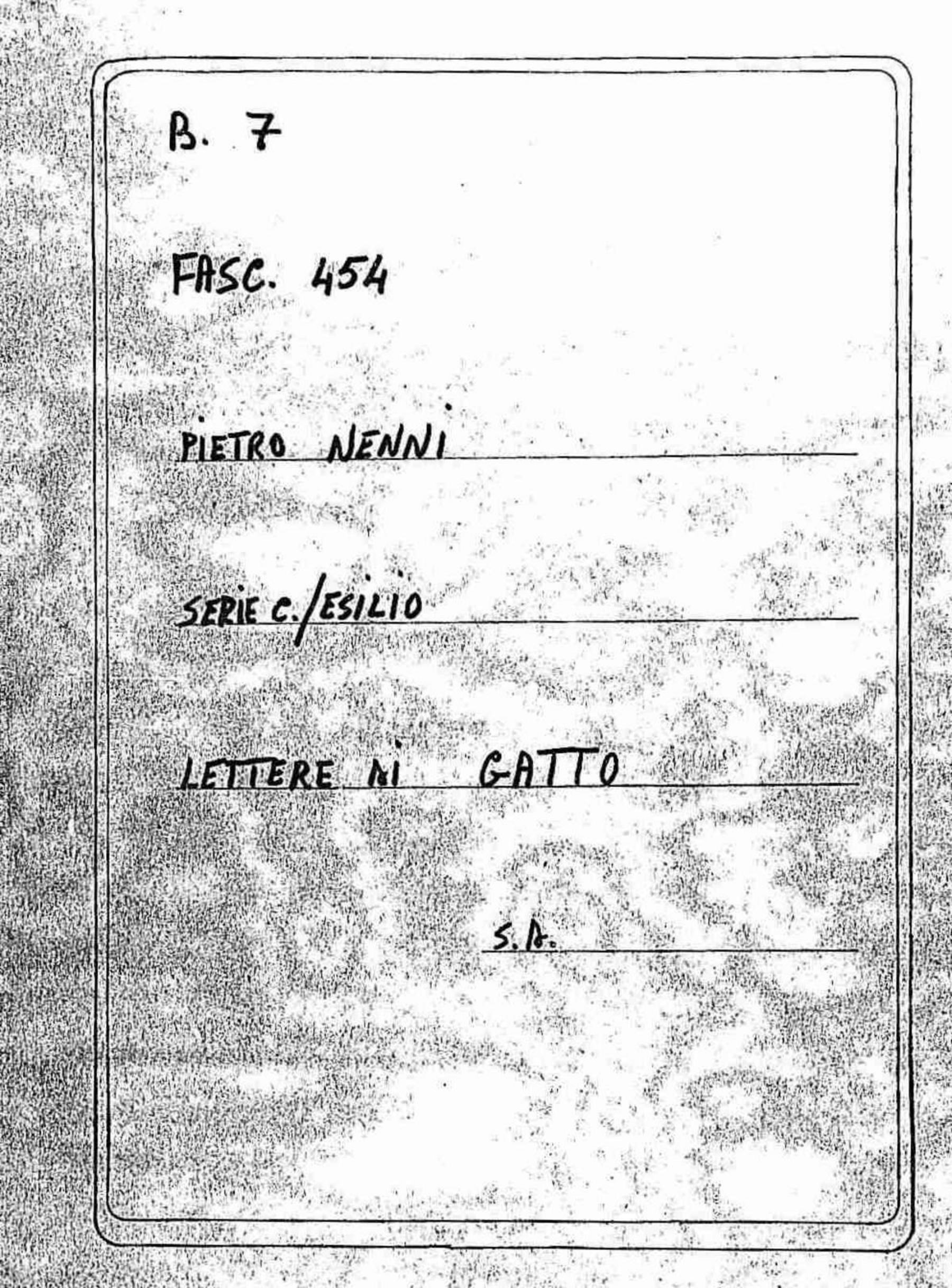 Gatto, s.d.