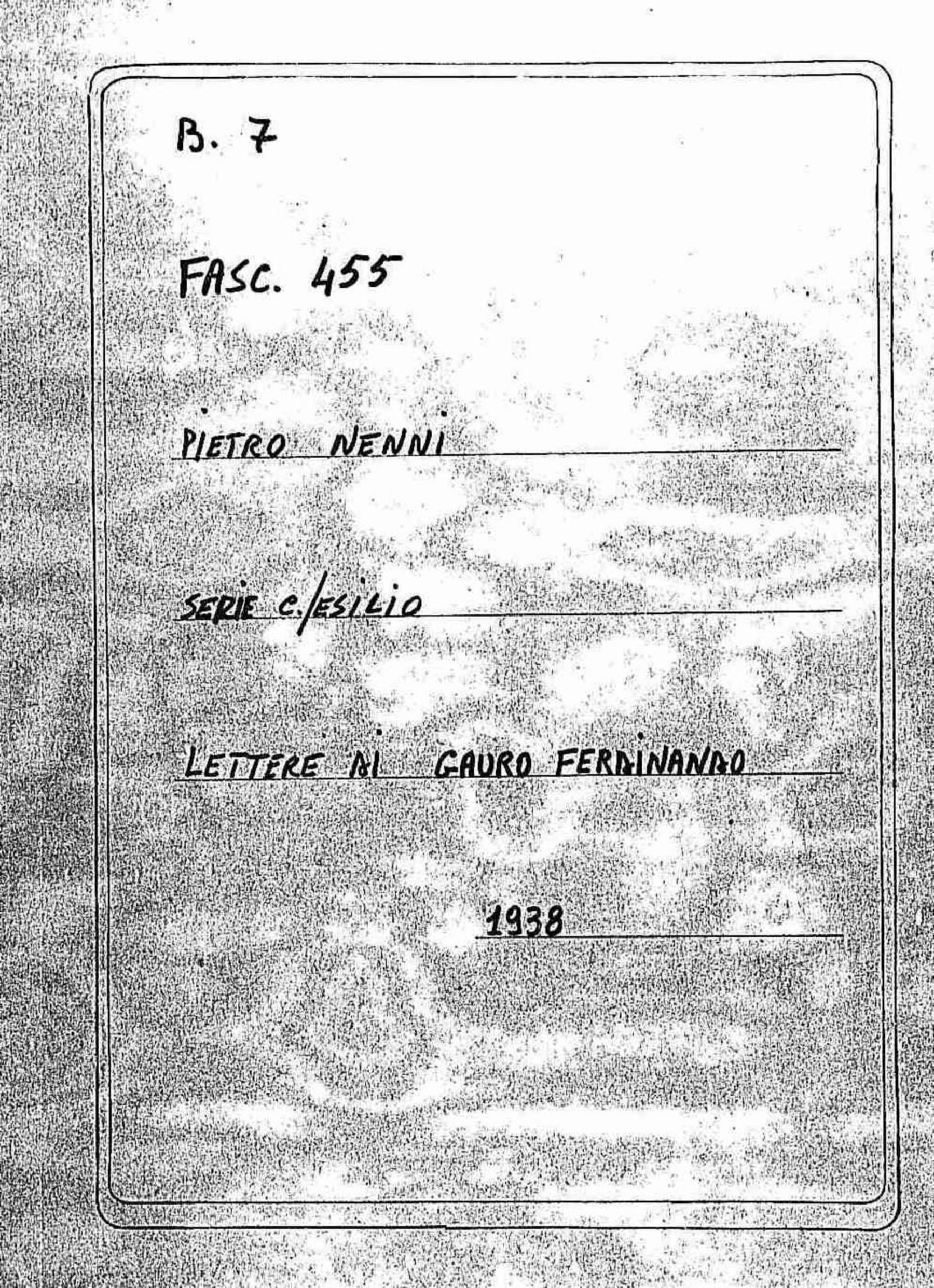 Gauro Ferdinando, 1938 feb. 1