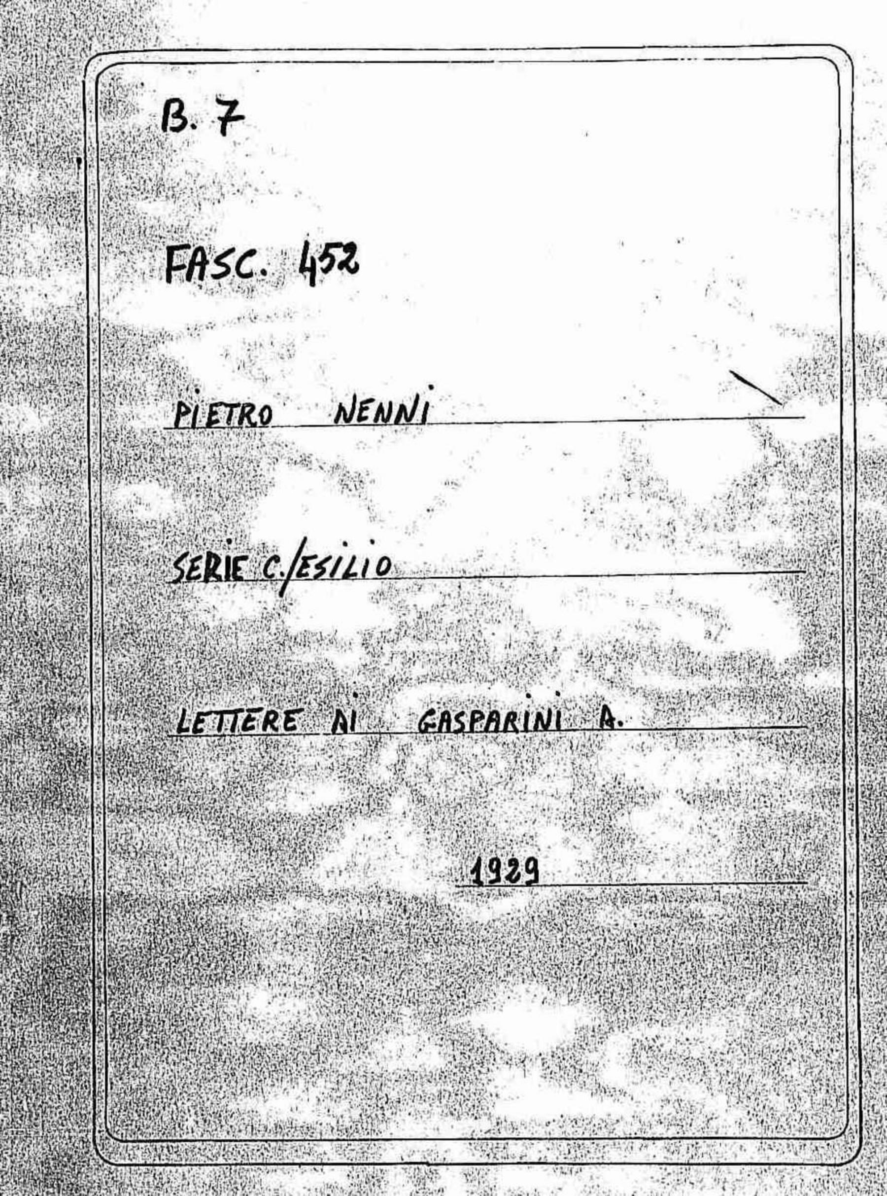 Gasparini D., 1929 feb. 26