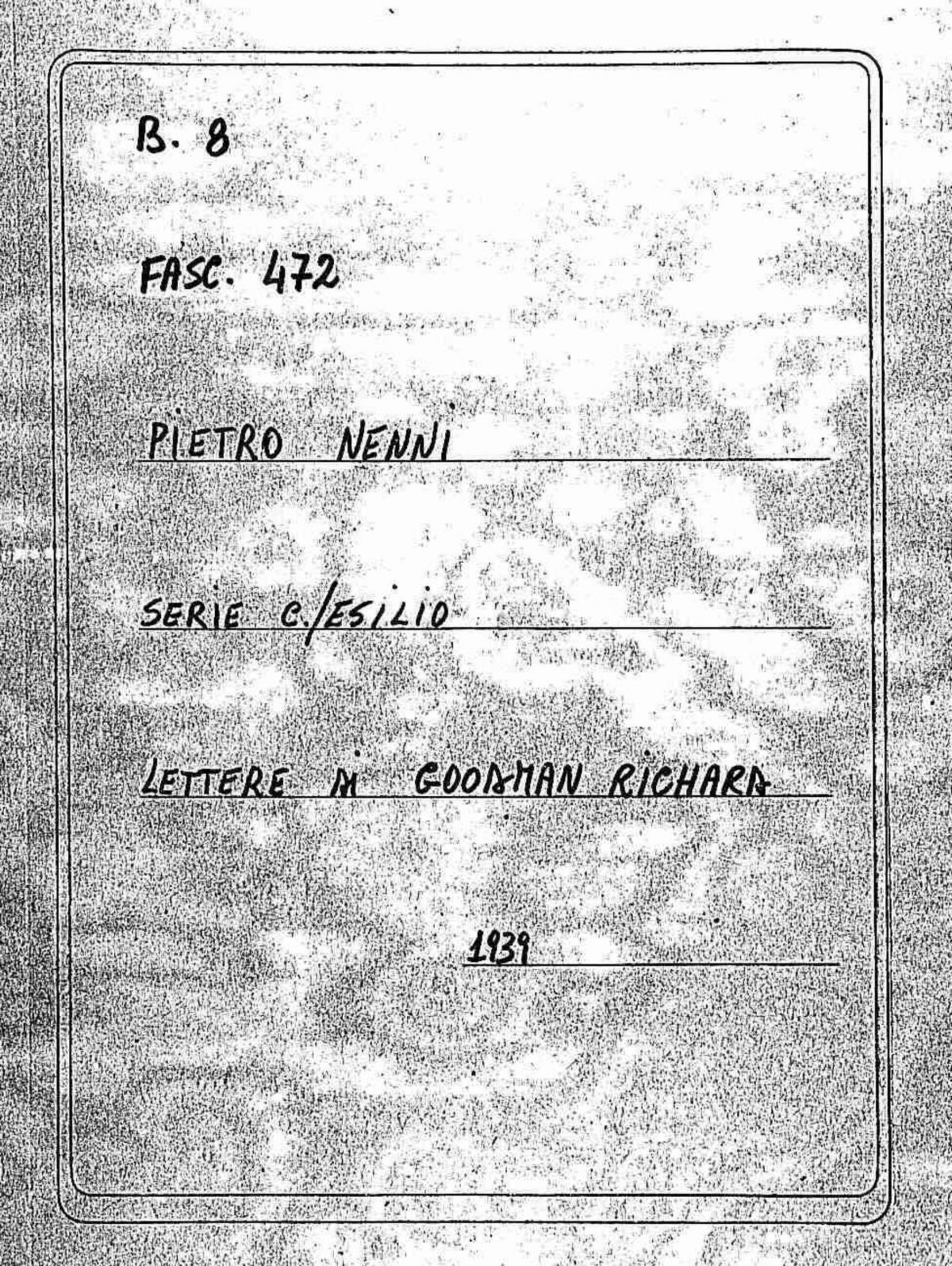Goodman Richard, 1939 giu. 21 - lug. 10