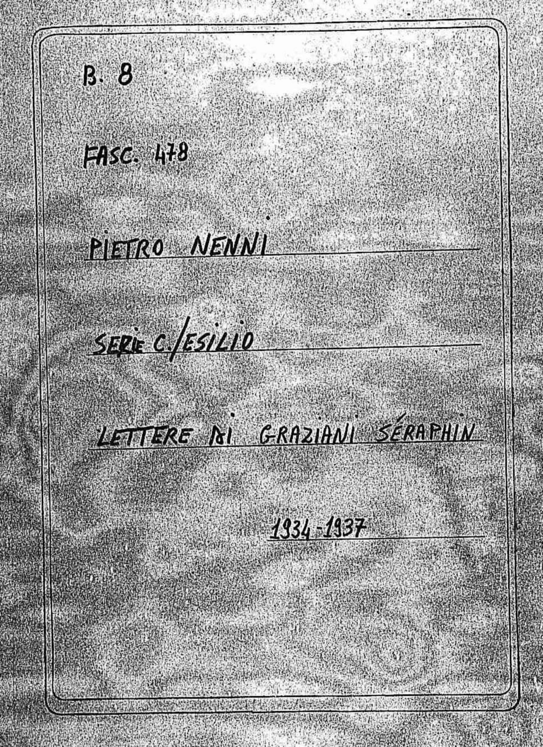 Graziani Séraphin, 1934 dic. 10 - 1937 gen. 25