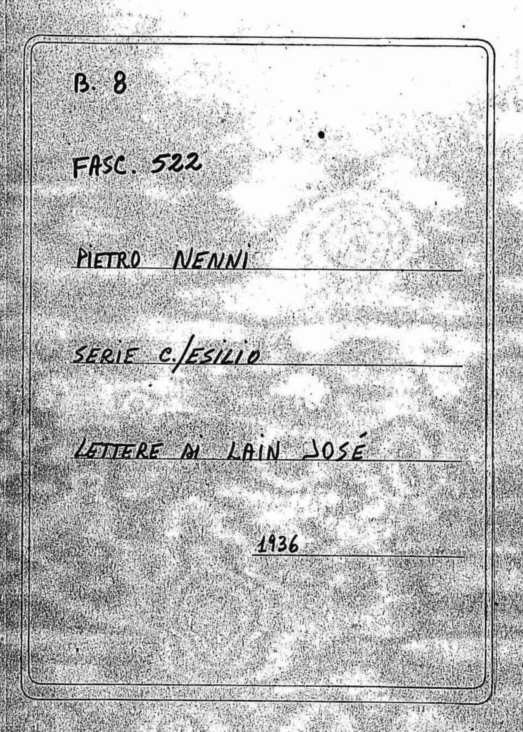 Lain José, 1936 dic. 29