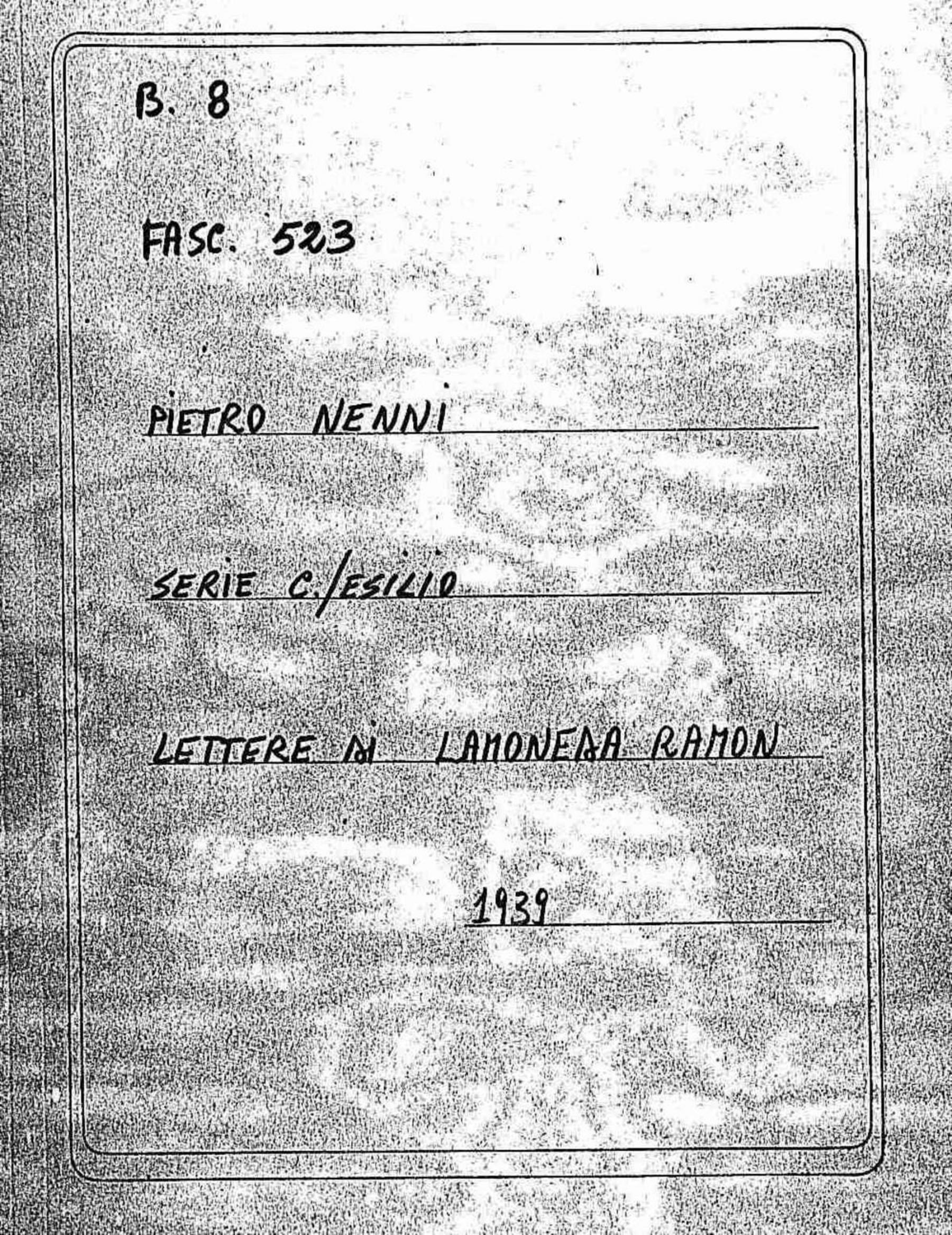 Lamoneda Ramon, 1939 apr. 8 - mag. 19
