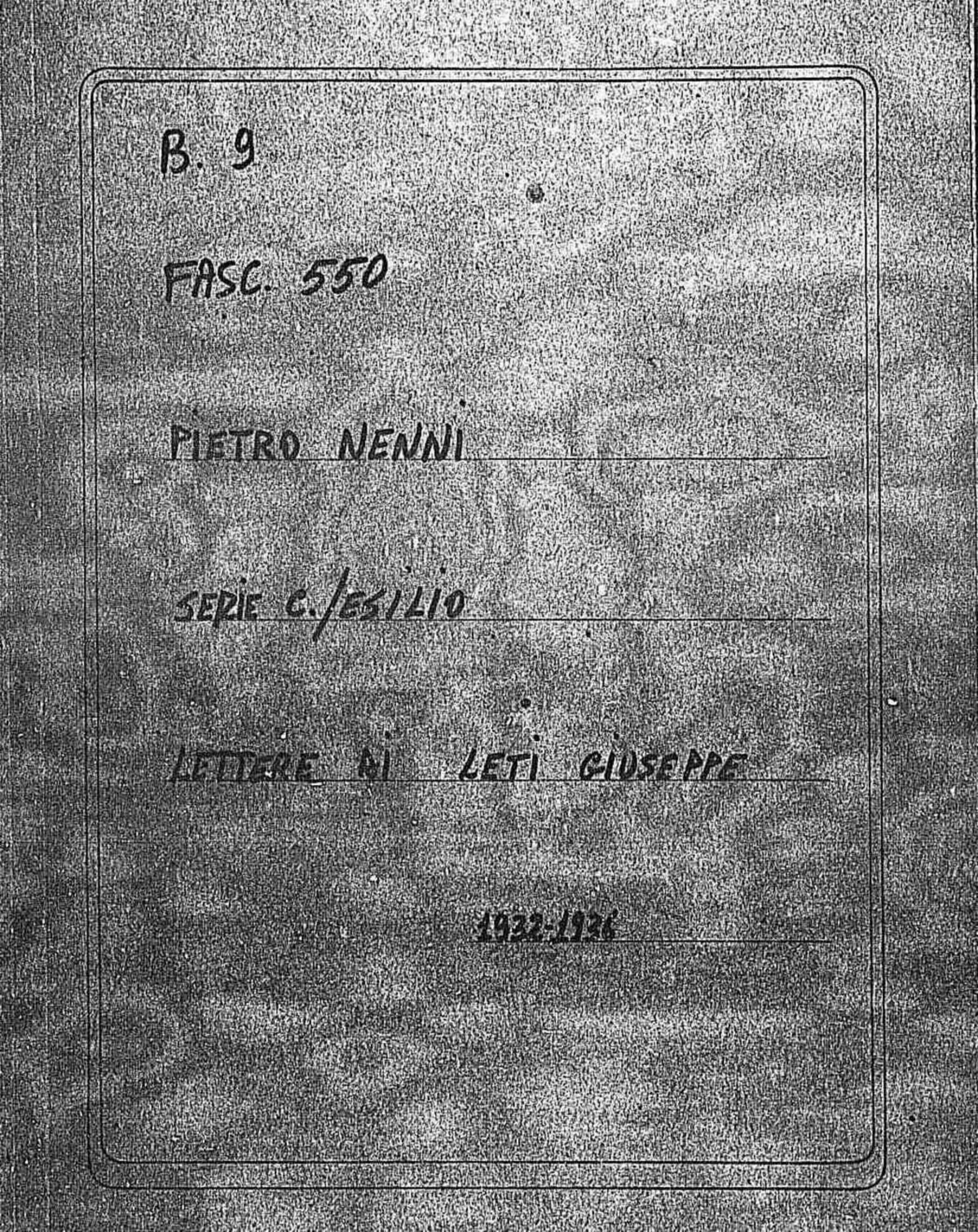 Leti Giuseppe, 1932 apr. 19 - 1936 ott. 9