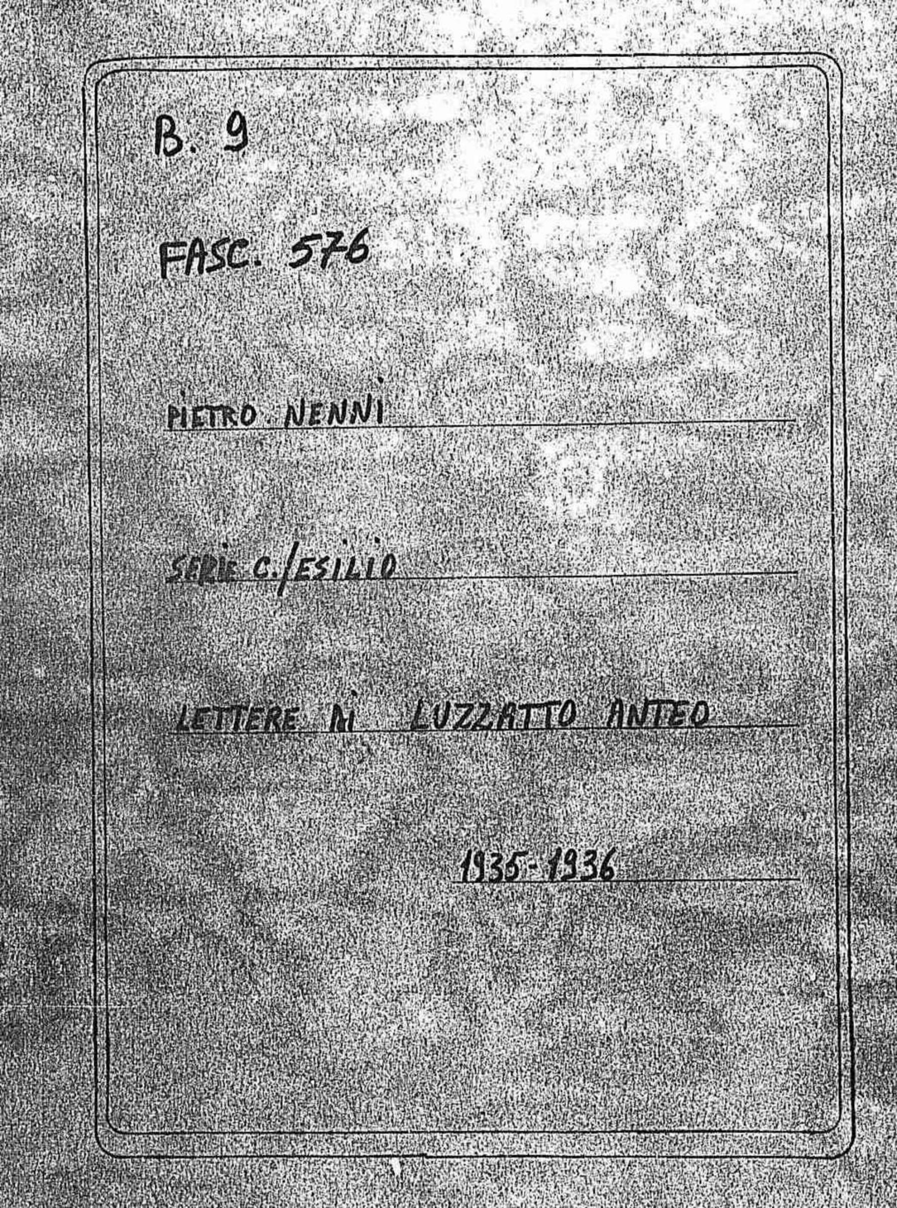 Luzzatto Anteo, 1935 dic. 22 - 1936 nov. 7