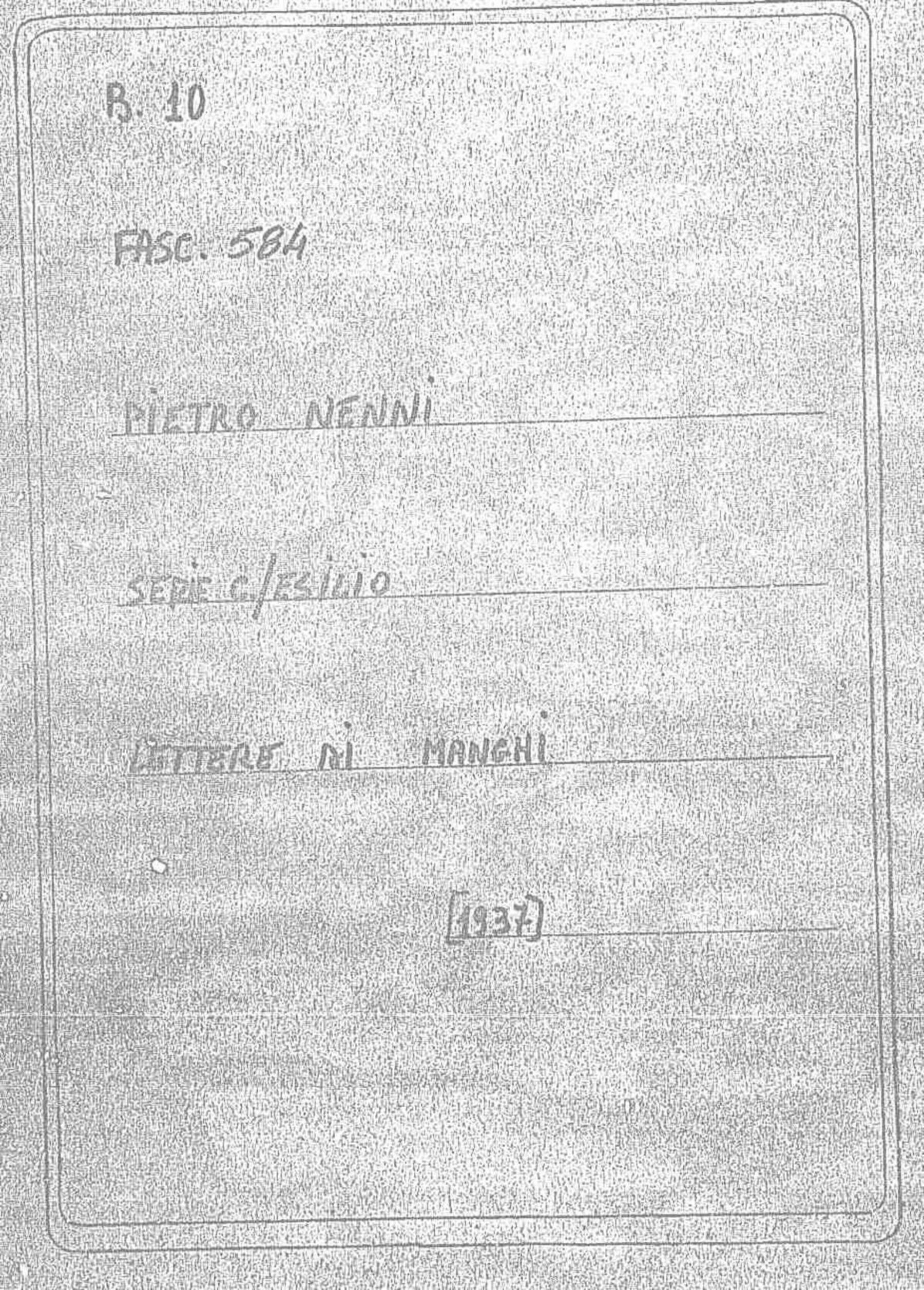 Manghi, 1937 ott. 29