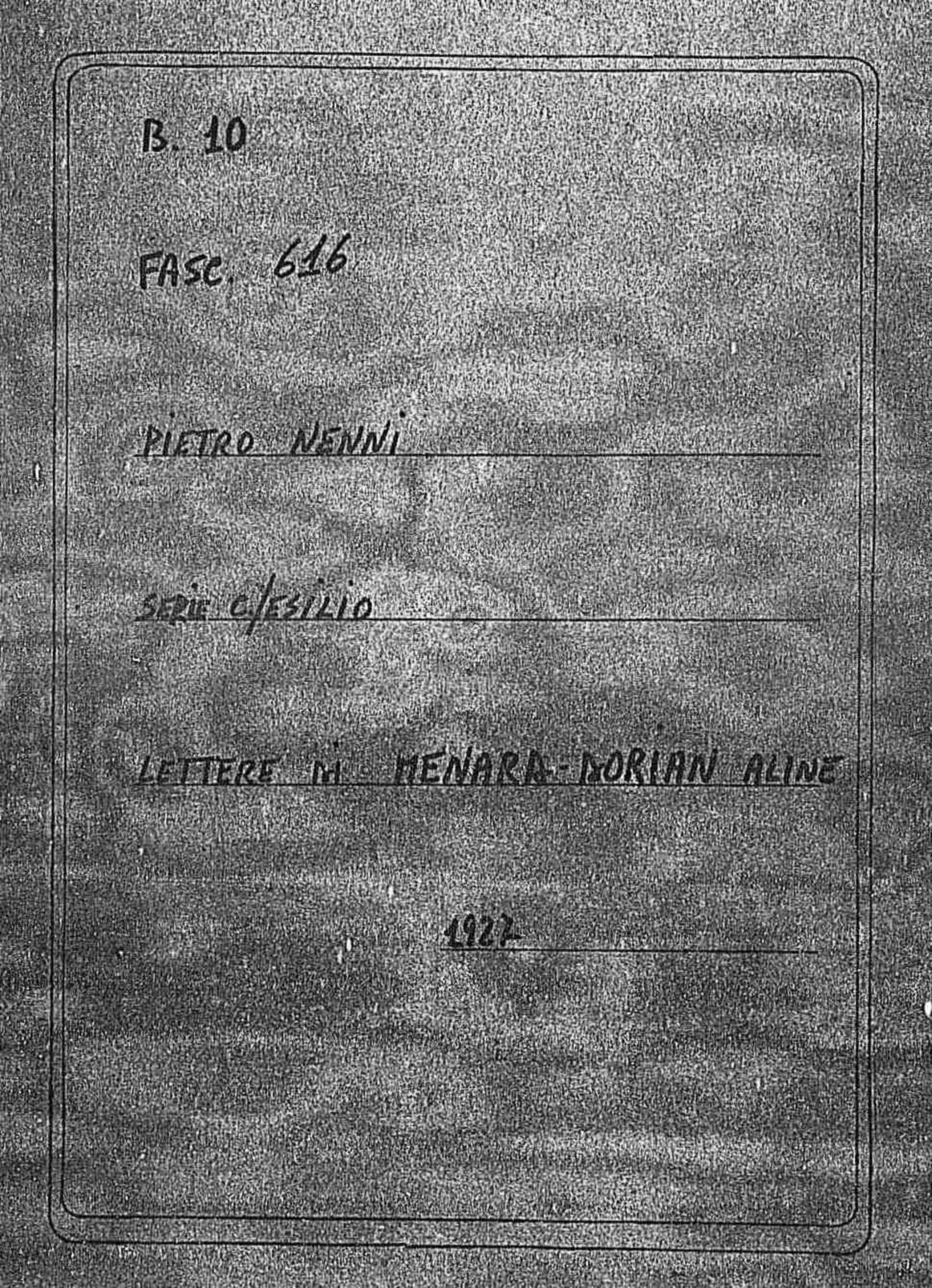 Menard-Dorian Aline, 1927 lug. 9