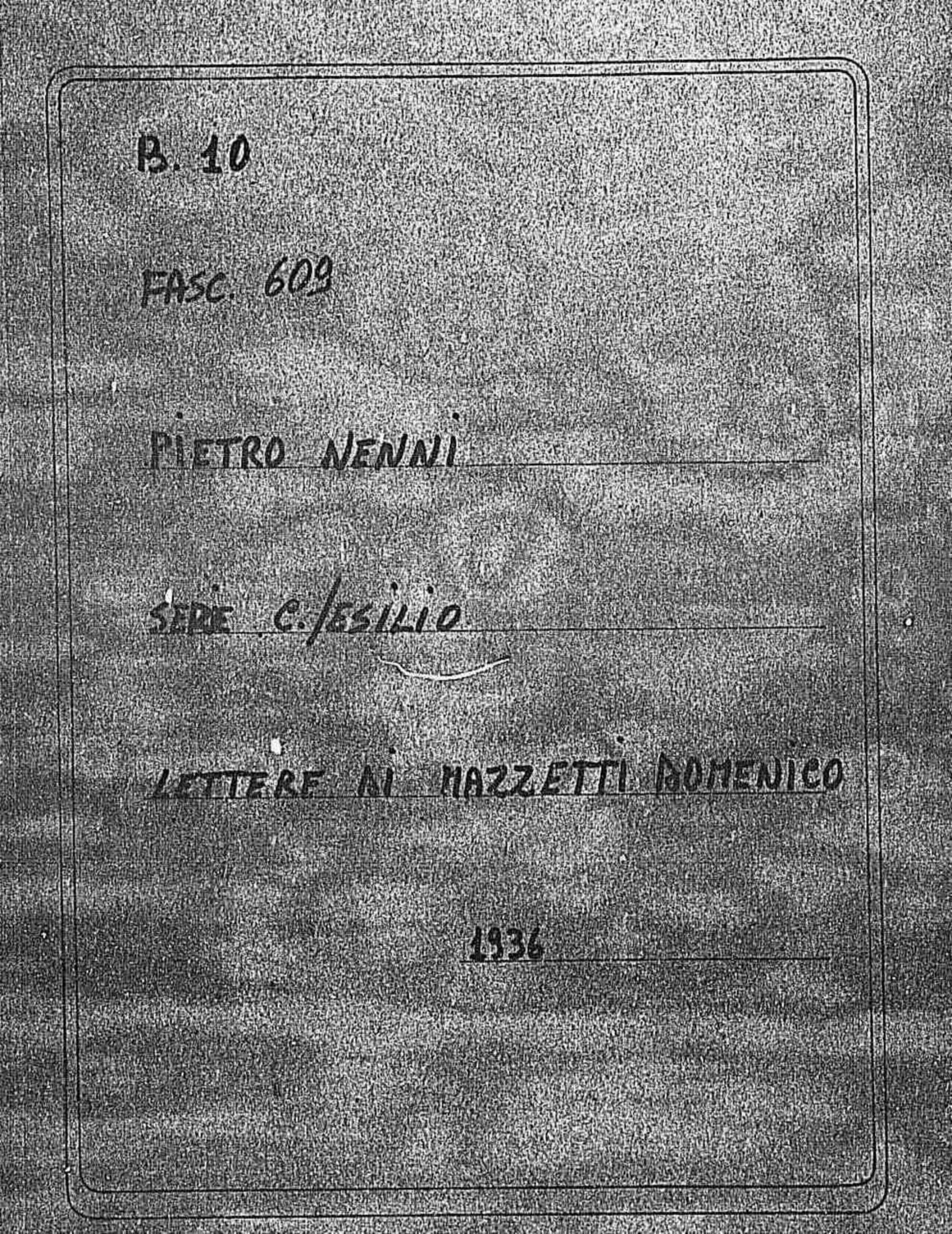 Mazzetti Domenico, 1936 mag. 10