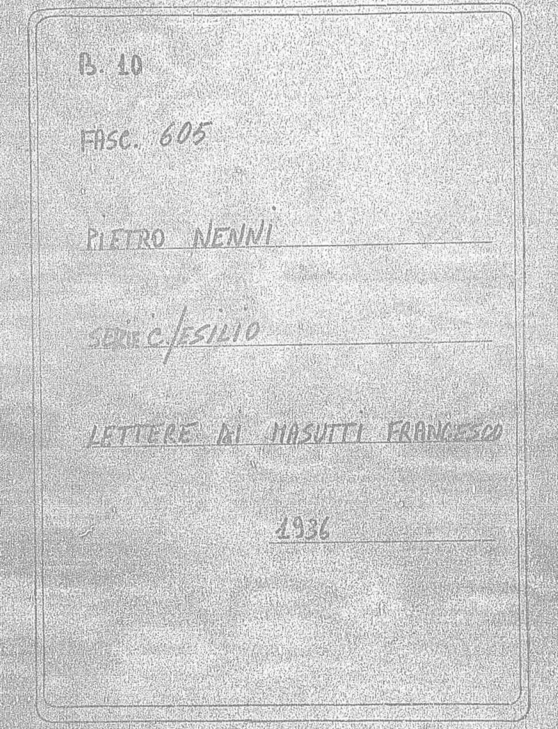 Masutti Francesco, 1936 mag. 25
