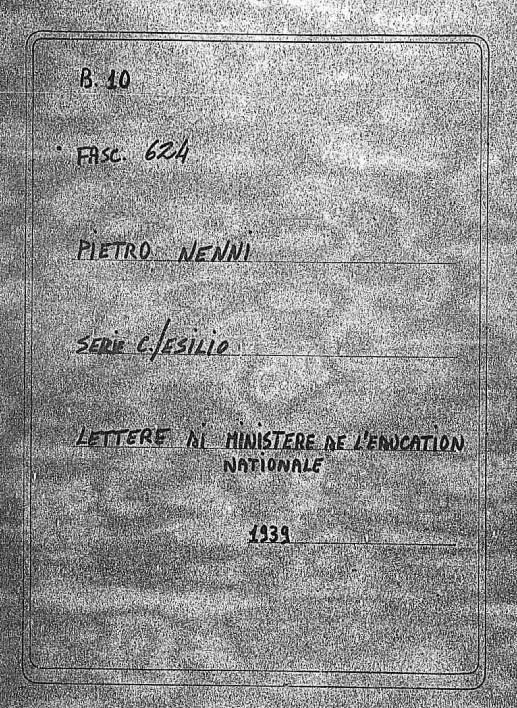 Ministere de l'education nationale, 1939 feb. 7