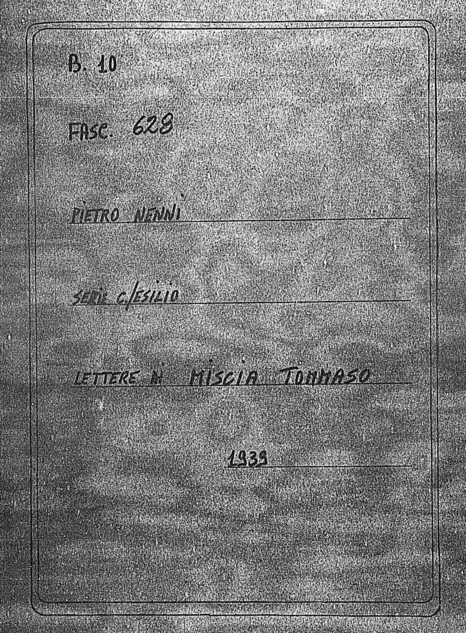 Miscia Tommaso, 1939 feb. 24