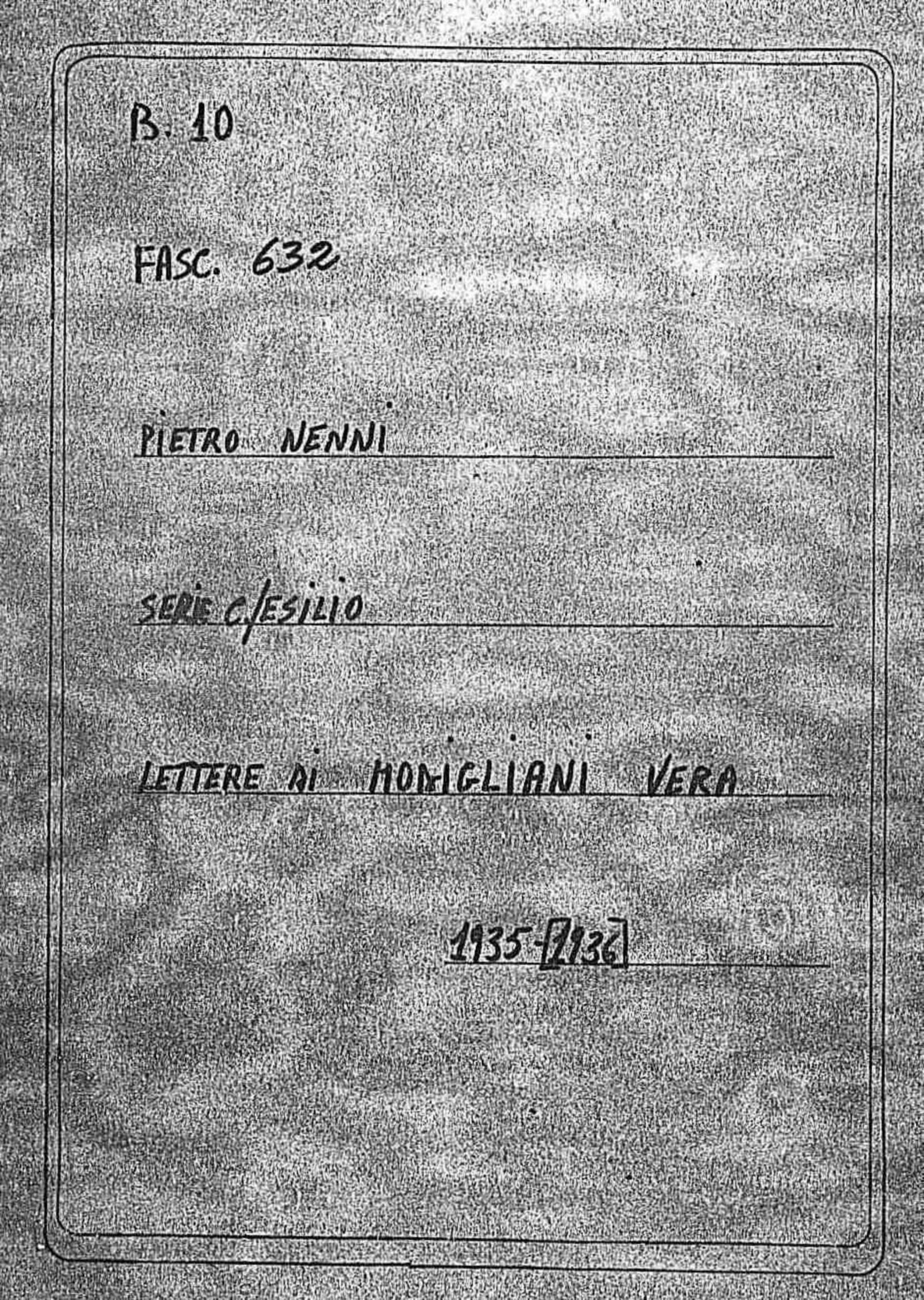 Modigliani Vera, 1935 nov. 10