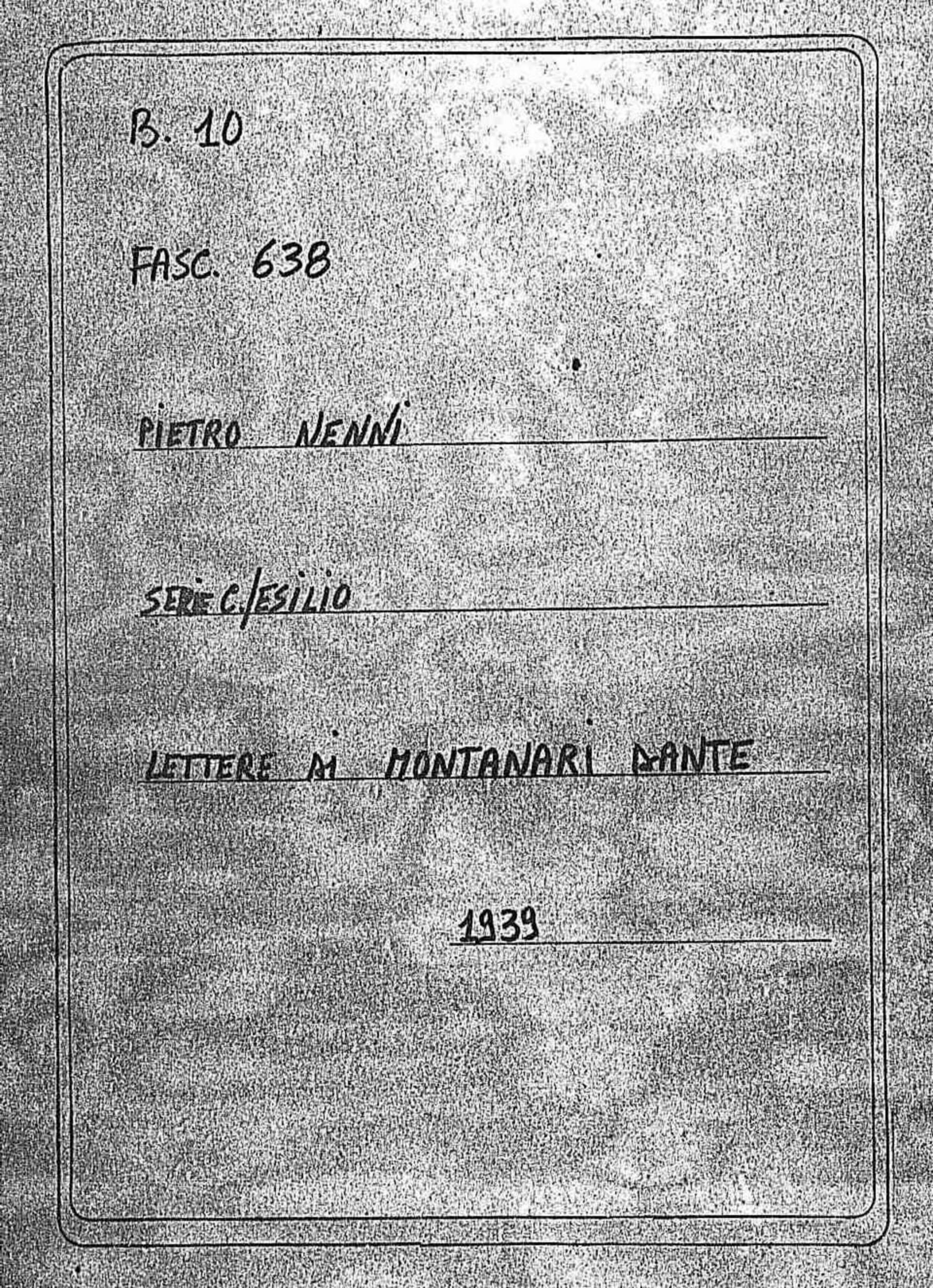 Montanari Dante, 1939 set. 23