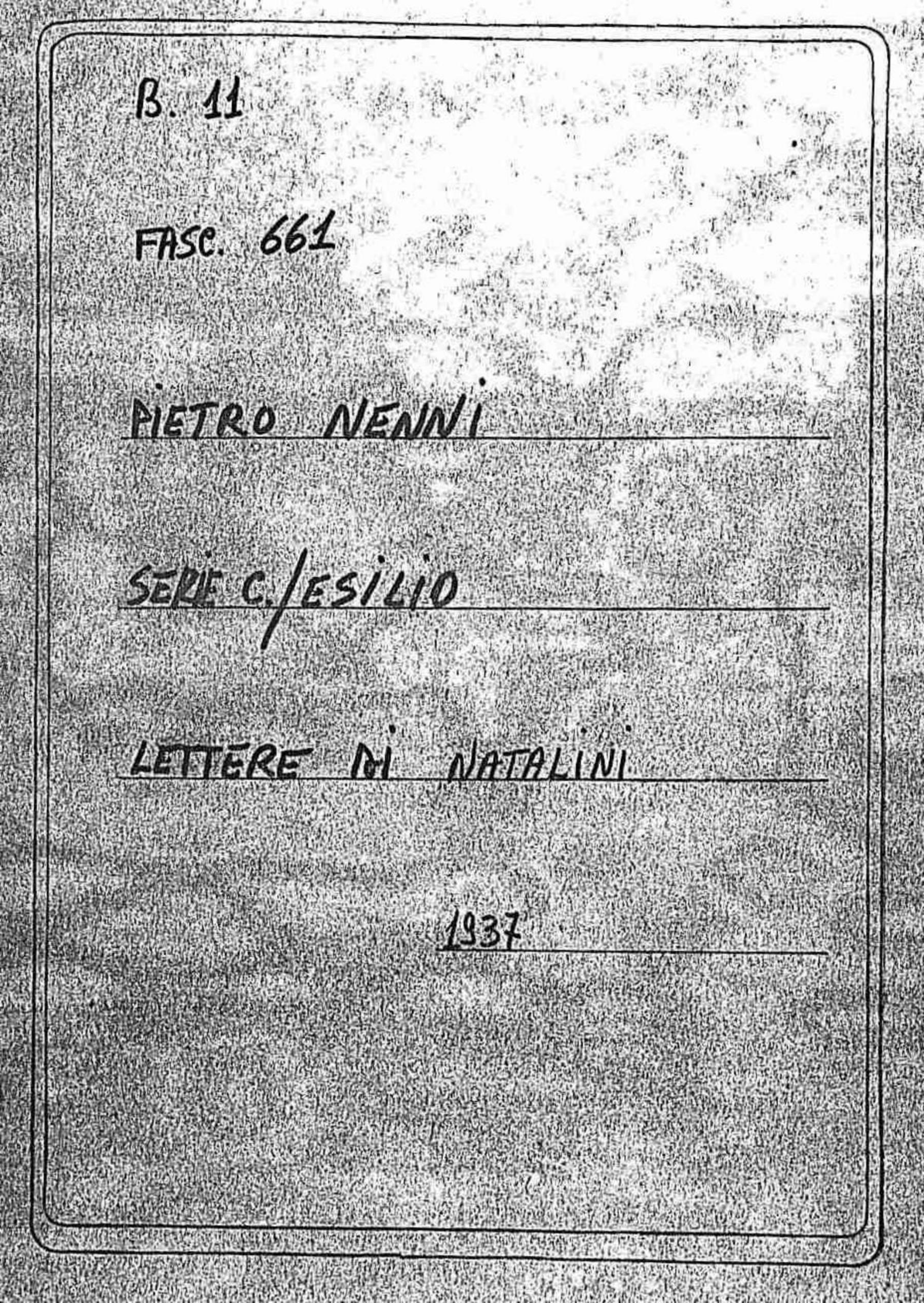 Natalini, 1937 apr. 14 - 1940 apr. 20