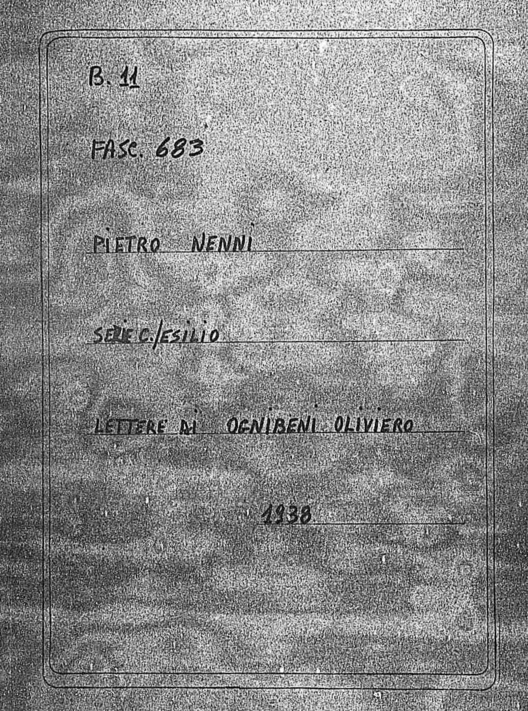 Ognibene Oliviero, 1938 mag. 25