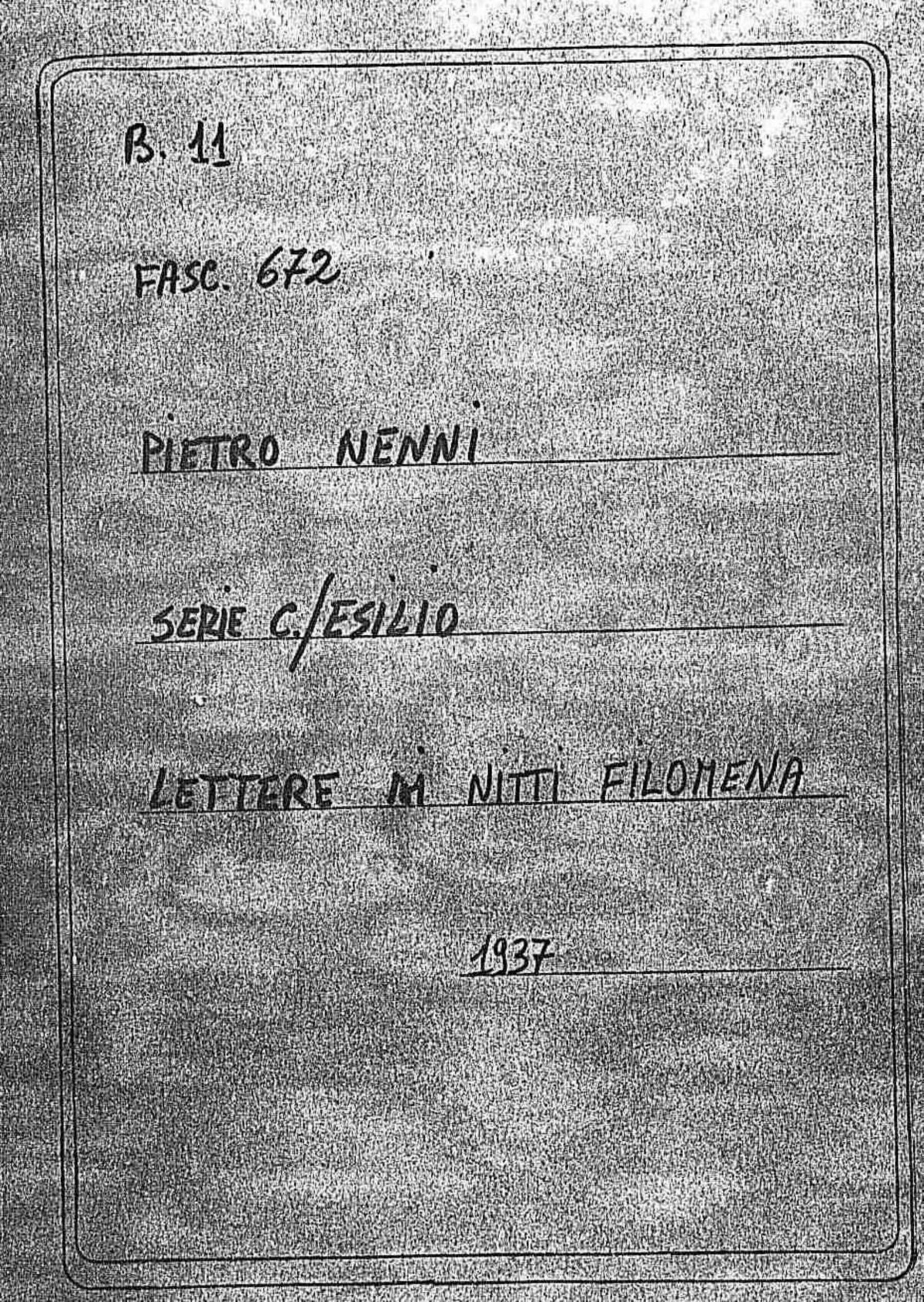 Nitti Filomena, 1937 mar. 17 - ott. 21