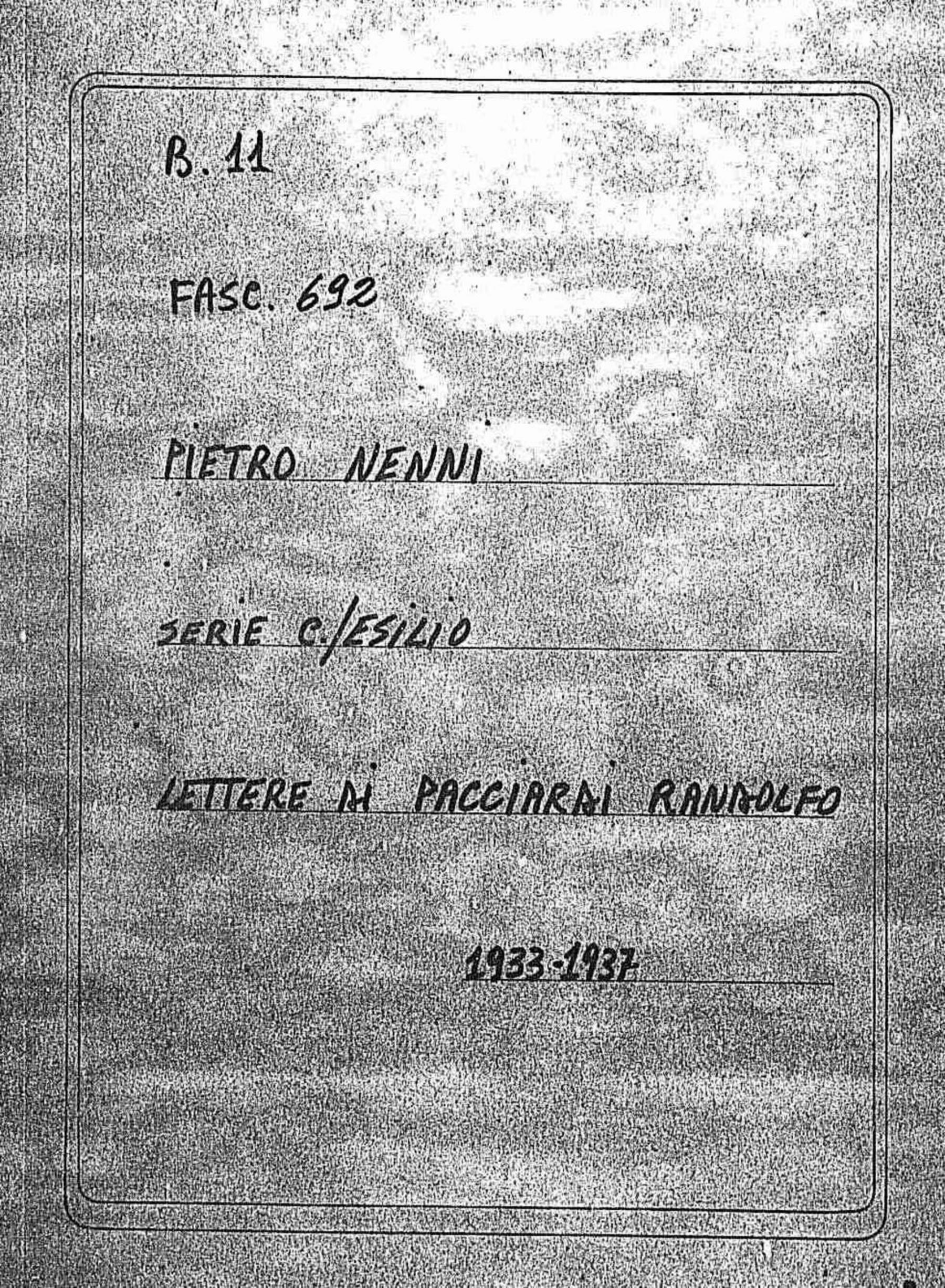 Pacciardi Randolfo, 1933 mag. 4 - 1937 dic. 17