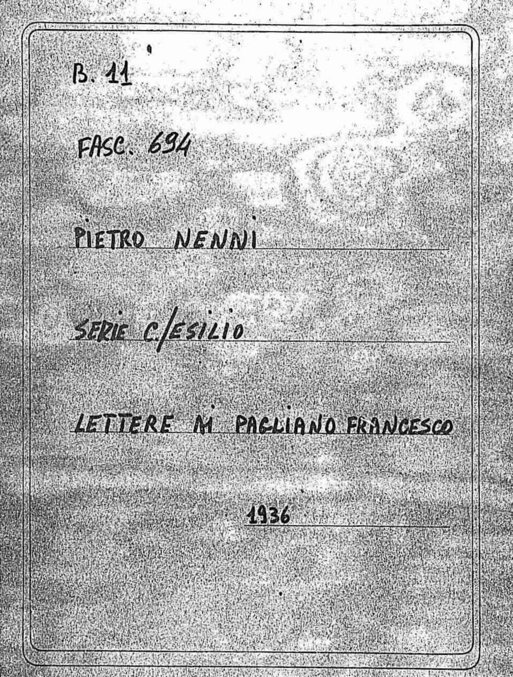 Pagliano Francesco, 1936 mar. 4