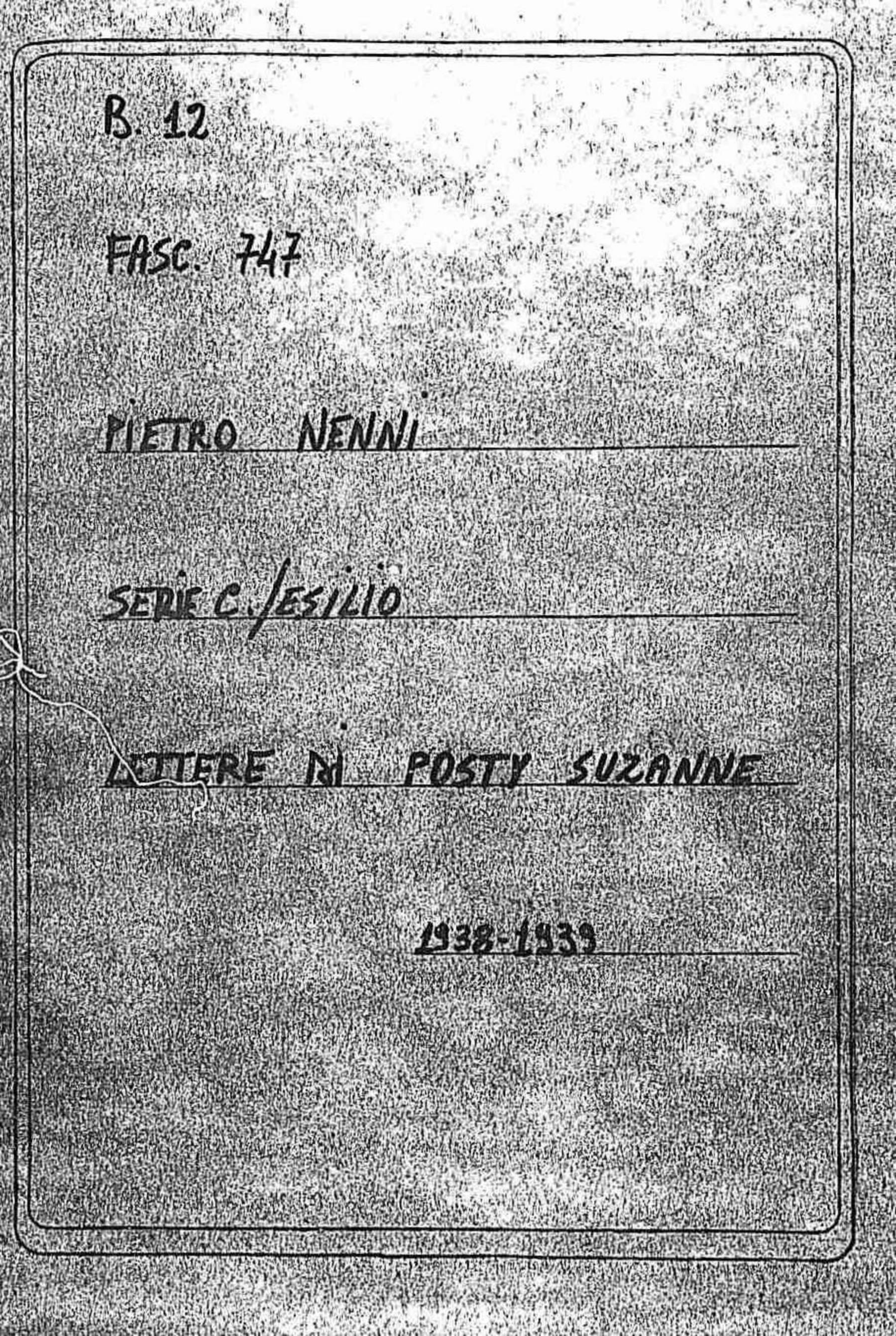 Posty Suzanne, 1938 nov. 20 - 1939 apr. 22