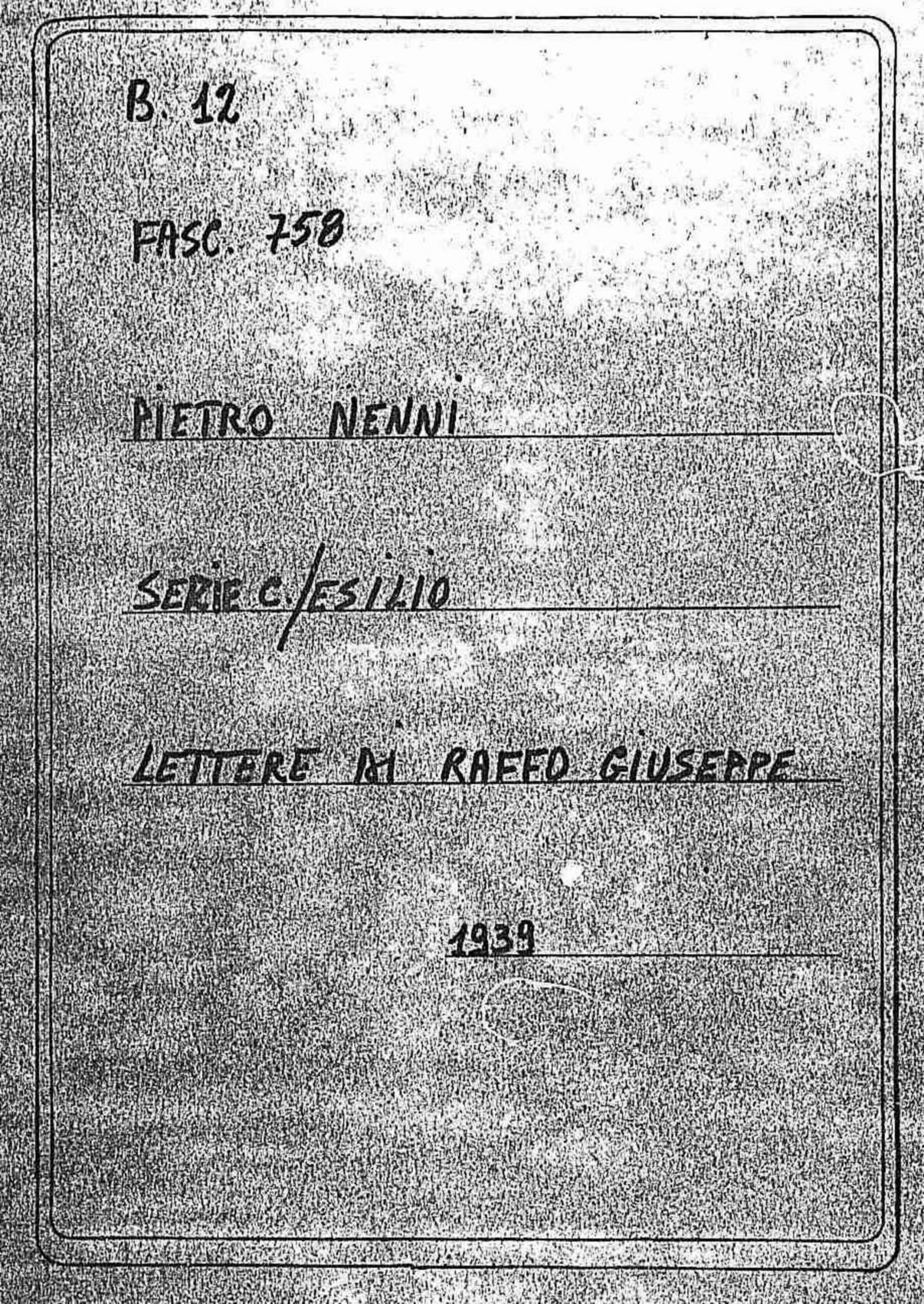 Raffo Giuseppe, 1939 apr. 20